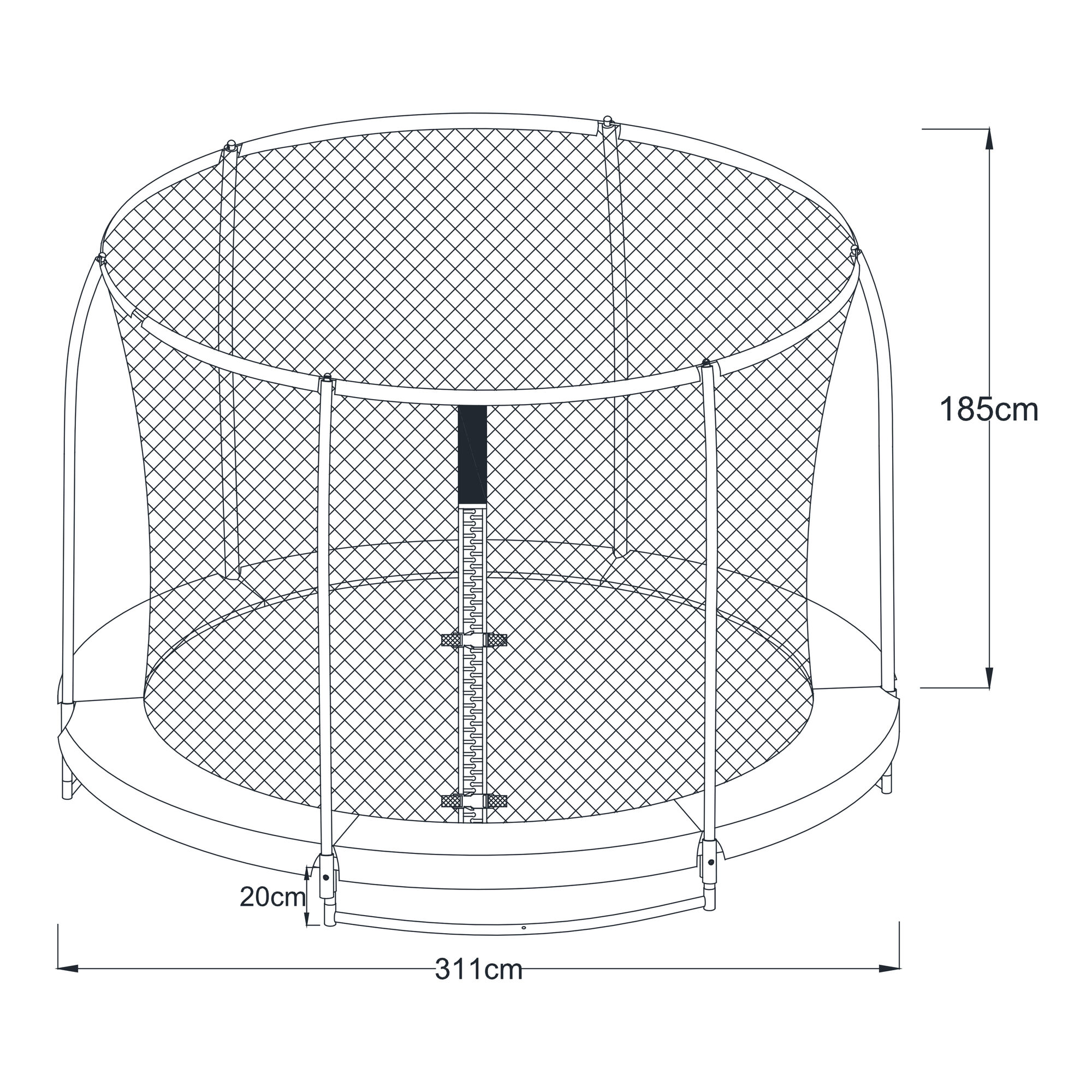 AXI Boston Trampoline 10ft - Inground & onground - Zwart
