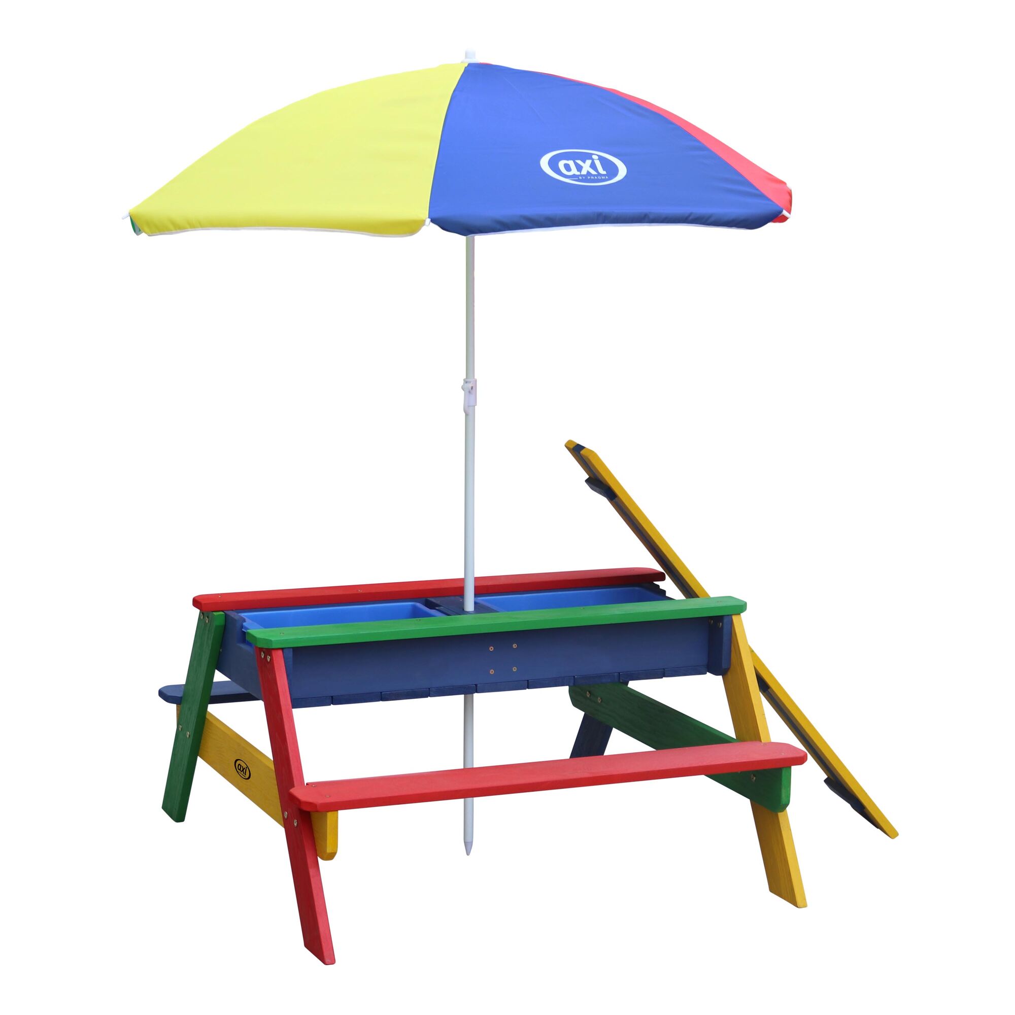 productfoto AXI Nick Zand & Water Picknicktafel Regenboog - Incl. hoogte verstelbare Parasol - FSC 100% Hout