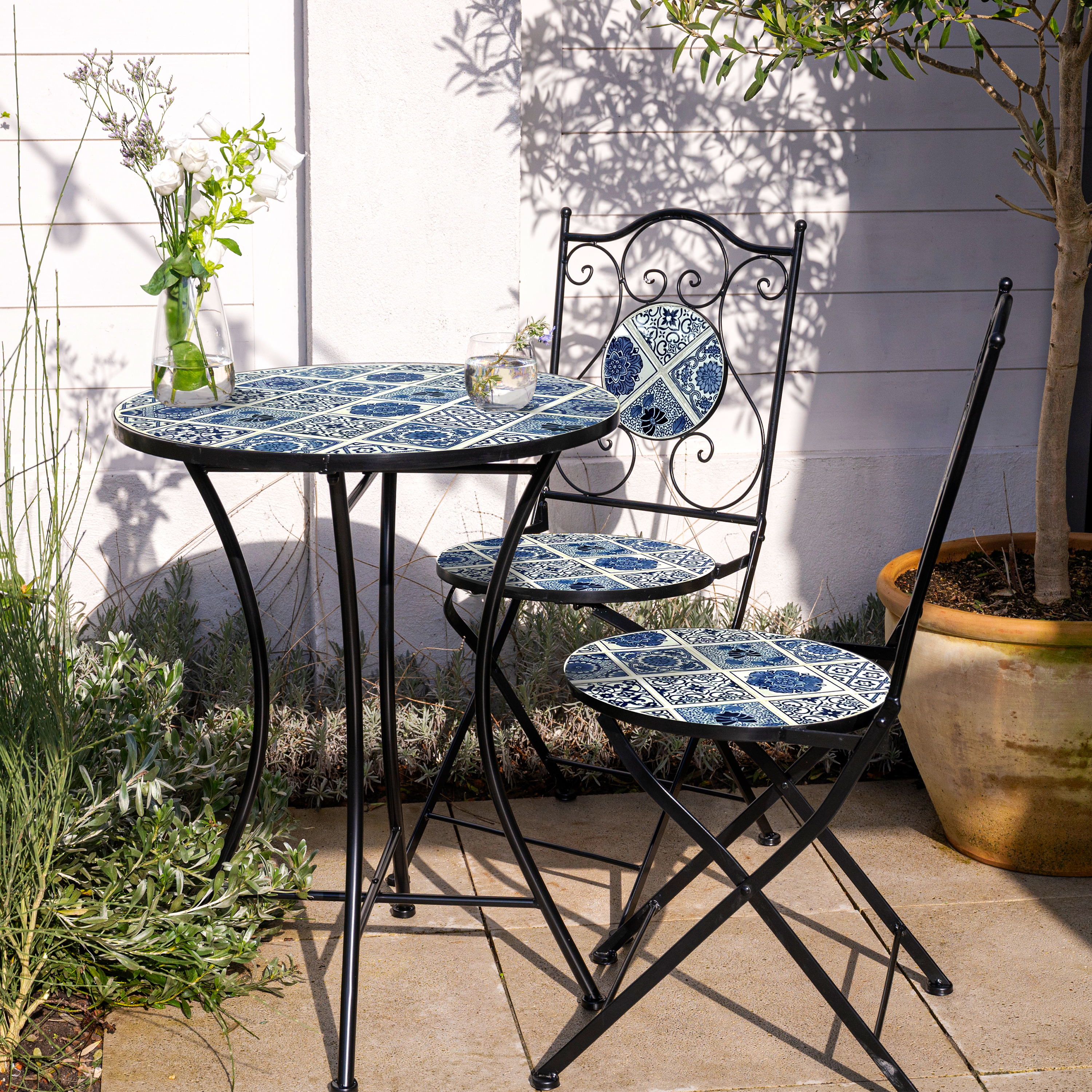 AXI Amélie Bistro Set Mosaic - Delft Blue