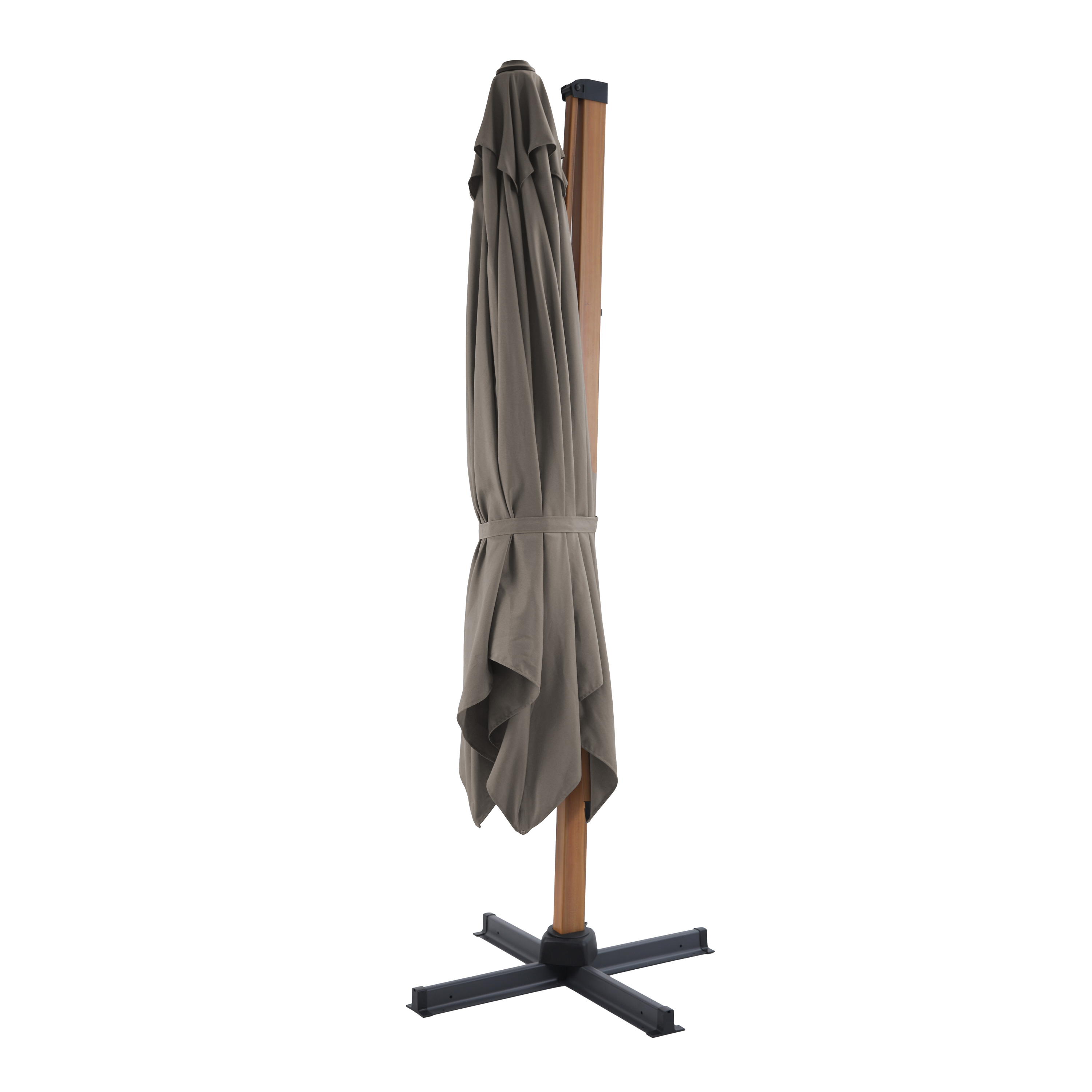 AXI Apollo Premium Cantilever Parasol 300x300cm - Wood-look/Taupe