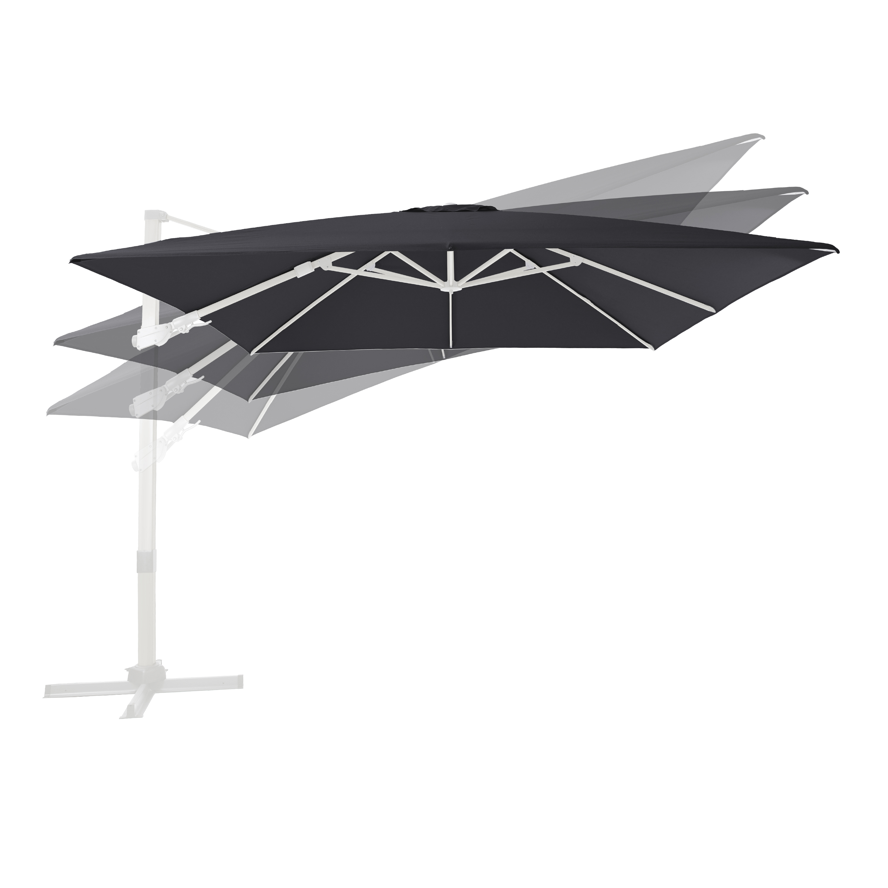 AXI Apollo Premium Cantilever Parasol 300x300cm - White/Grey