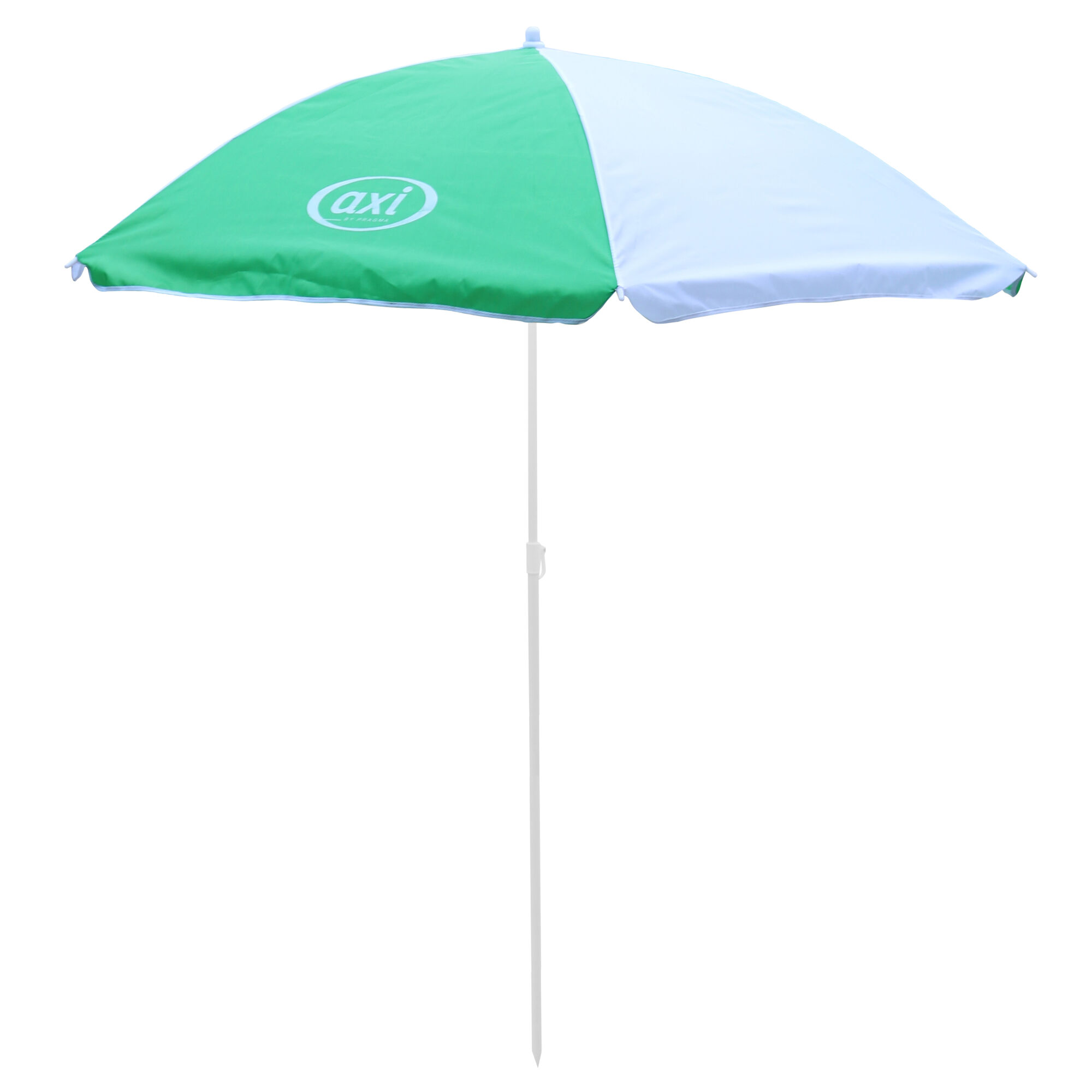 productfoto AXI Nick Zand & Water Picknicktafel Bruin - Parasol Groen/wit