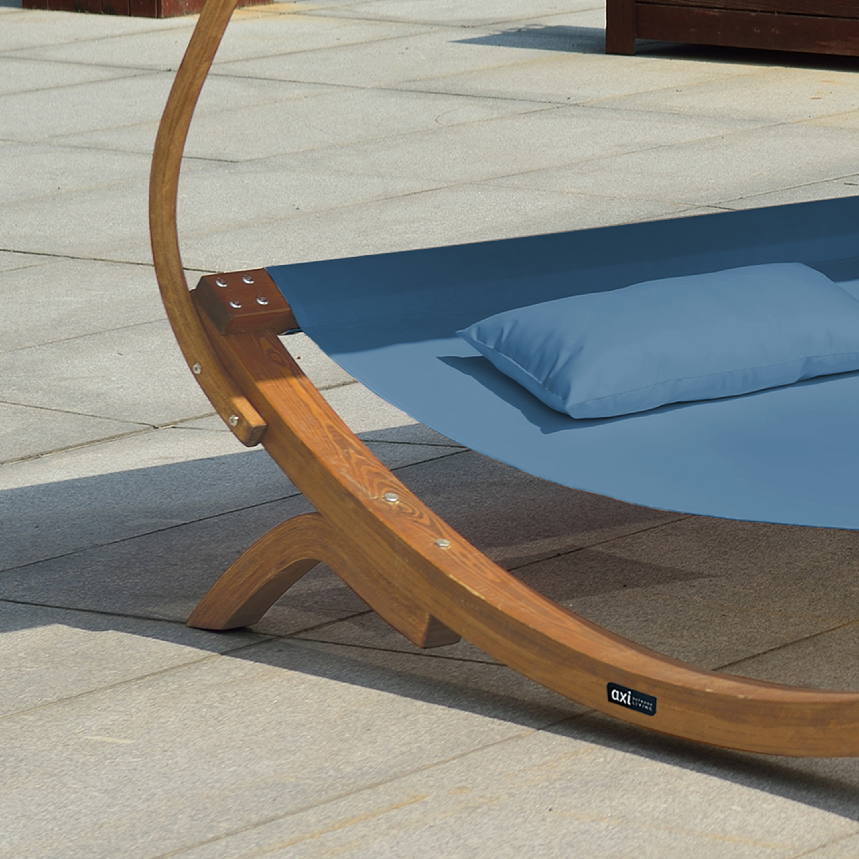 AXI Mallorca Double Lounger with Sunshade - Blue