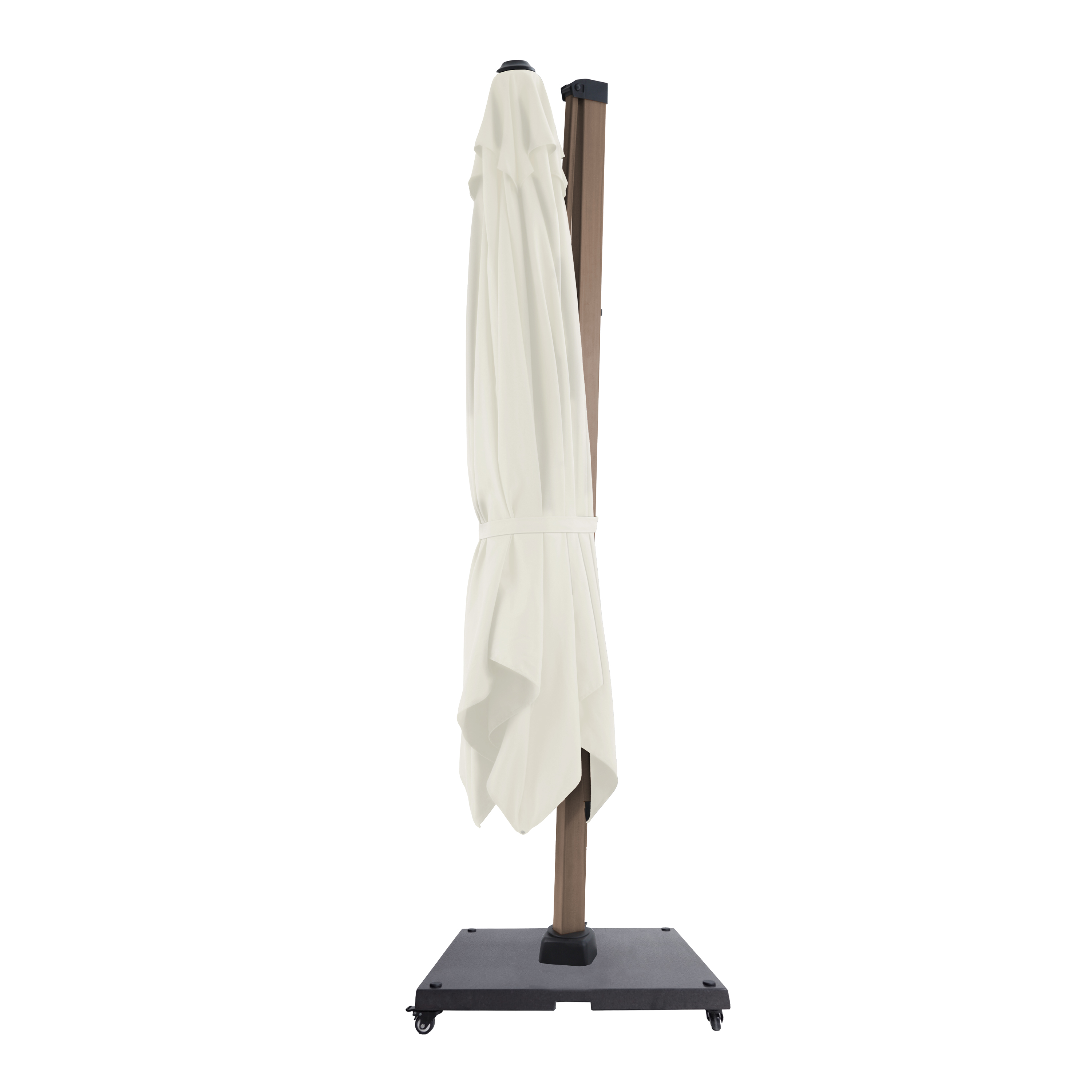 AXI Apollo Premium Cantilever Parasol 300x300cm incl. granite base with wheels Oaklook/Beige – Complete set