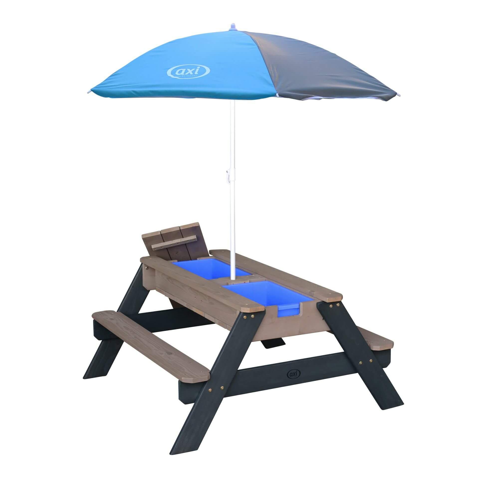 AXI Nick Sand & Water Picnic Table Anthracite/Grey with Umbrella