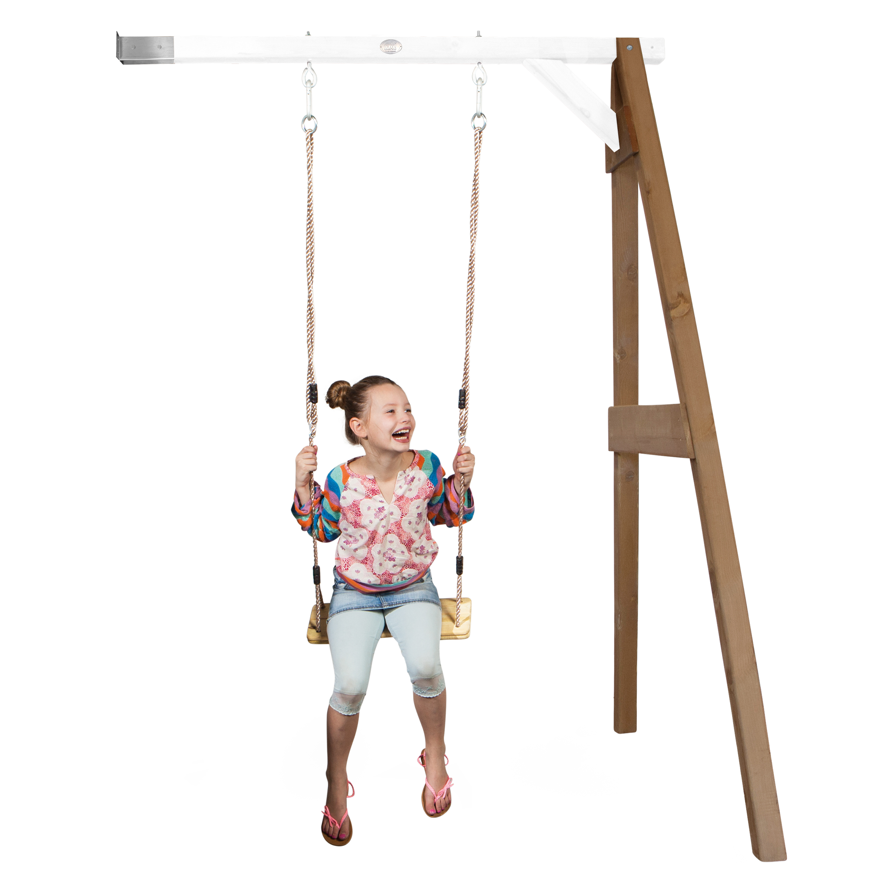 AXI Attachable Single Swing Set - Brown/White