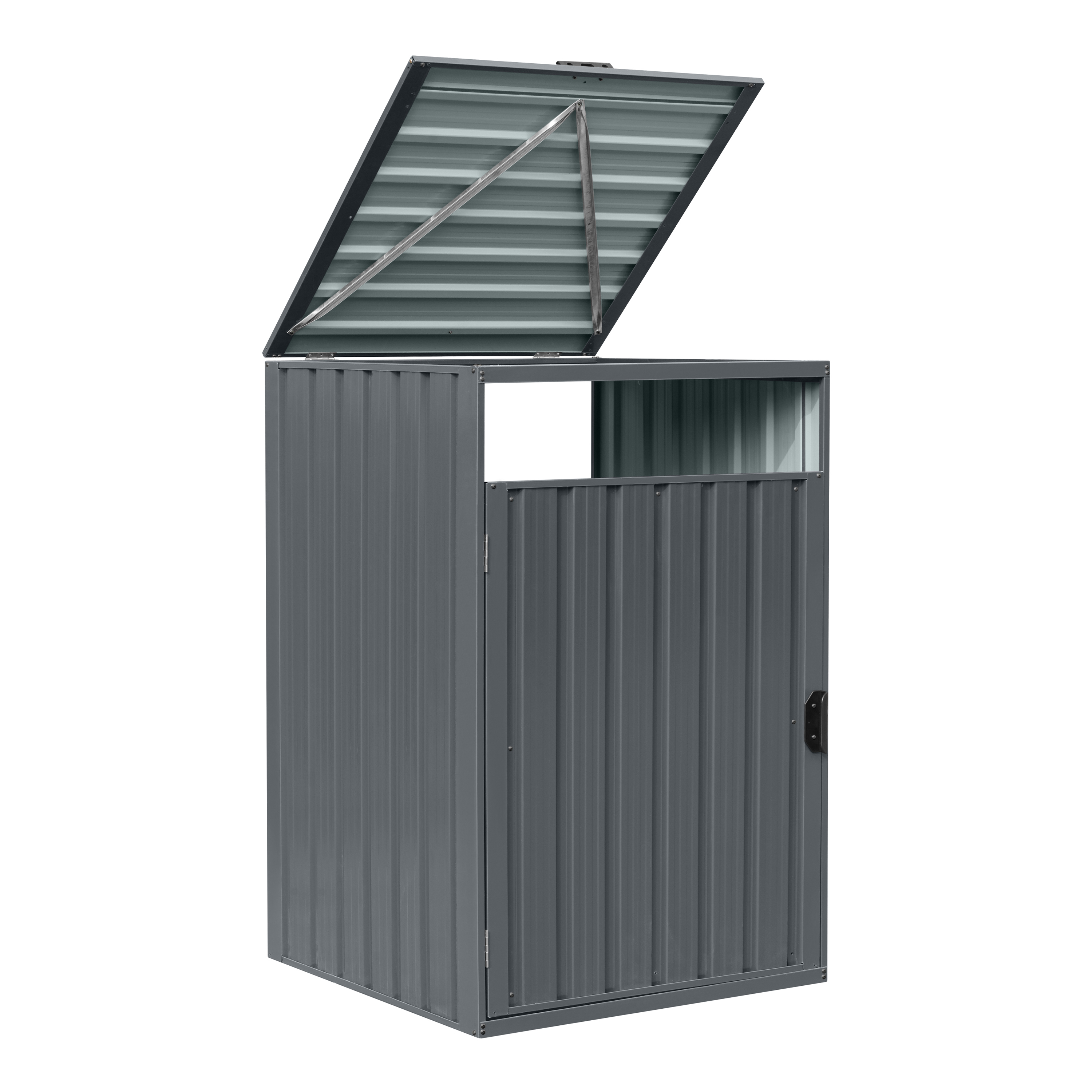 AXI Owen Metal Garbage Bin Shed Anthracite - 1 Garbage Bin