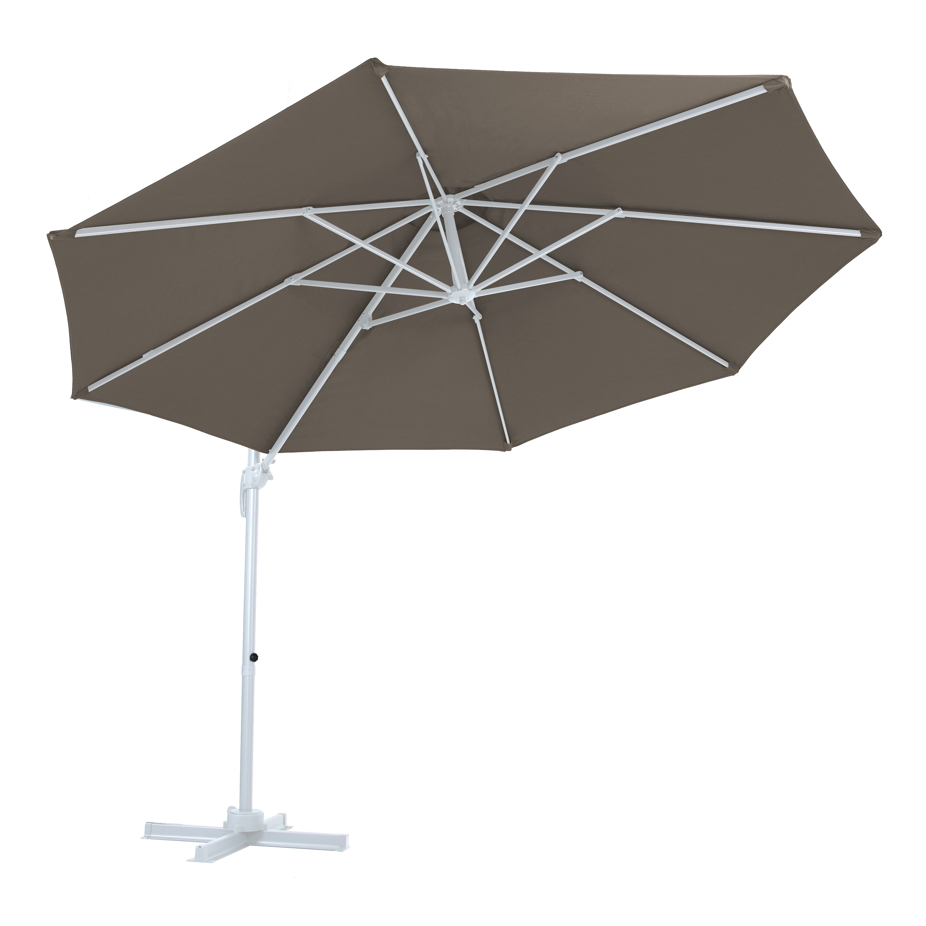 AXI Marisol Cantilever Parasol Ø 300cm Round - White/Taupe