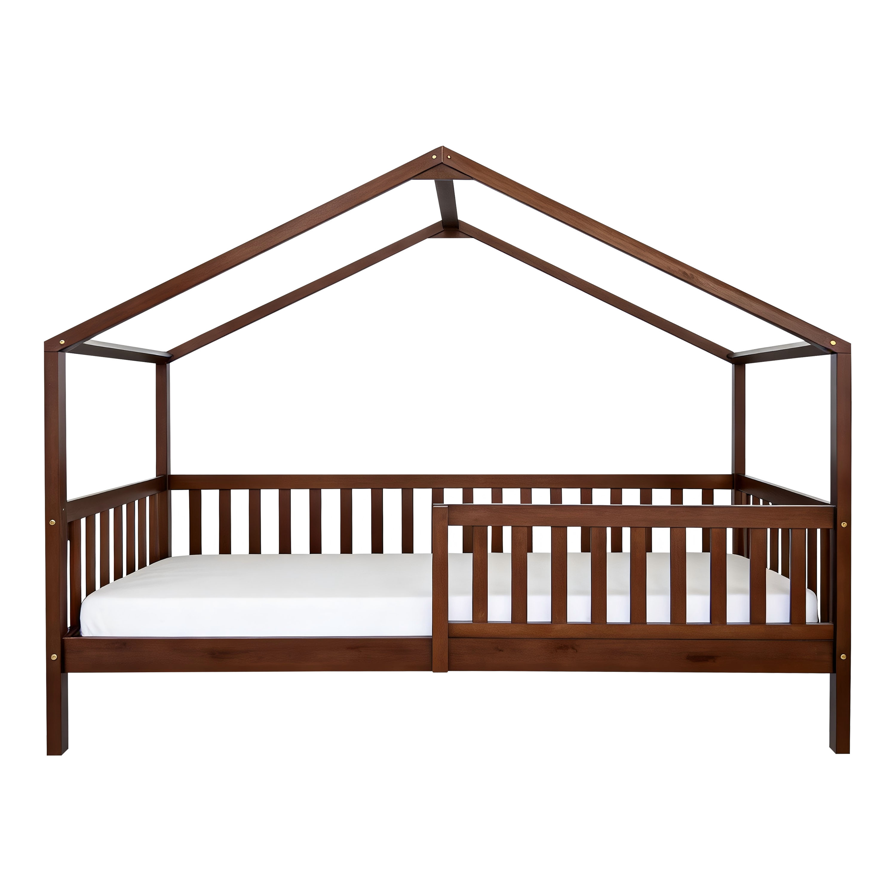 Sunny Kae House Bed with Guardrail Brown – Without Mattress