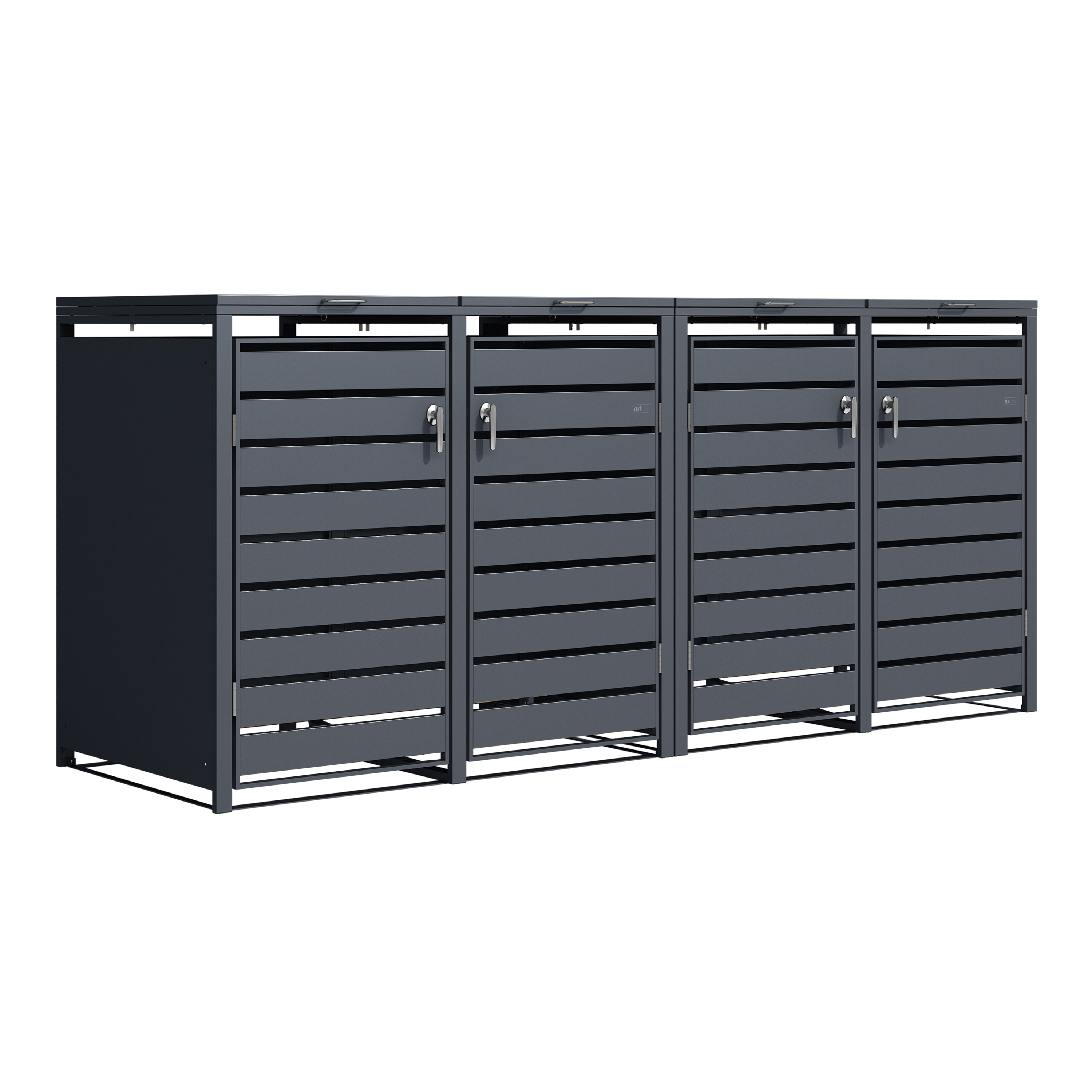 AXI Lucas Metal Garbage Bin Shed - 4 Garbage Bins