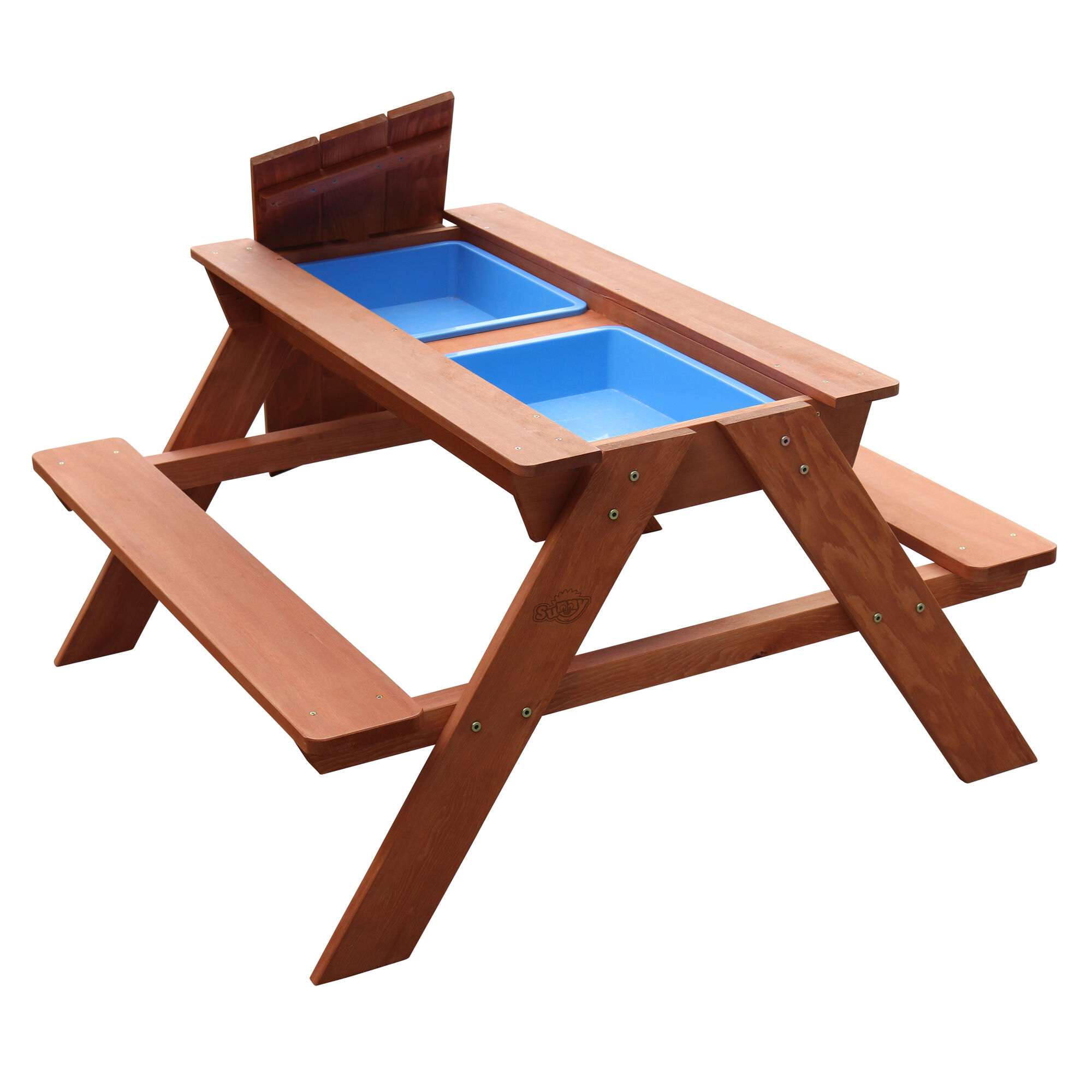 Sunny Dave Sand & Water Picnic Table - Brown