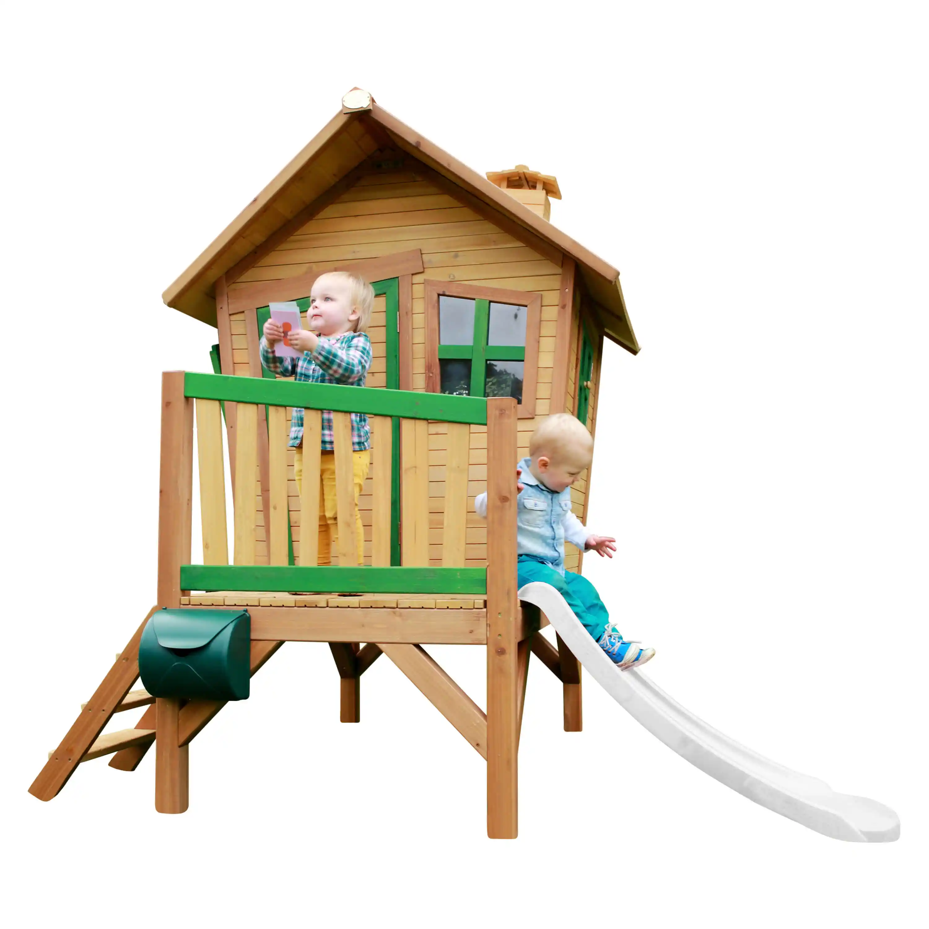 AXI Robin Playhouse Brown/Green - White Slide