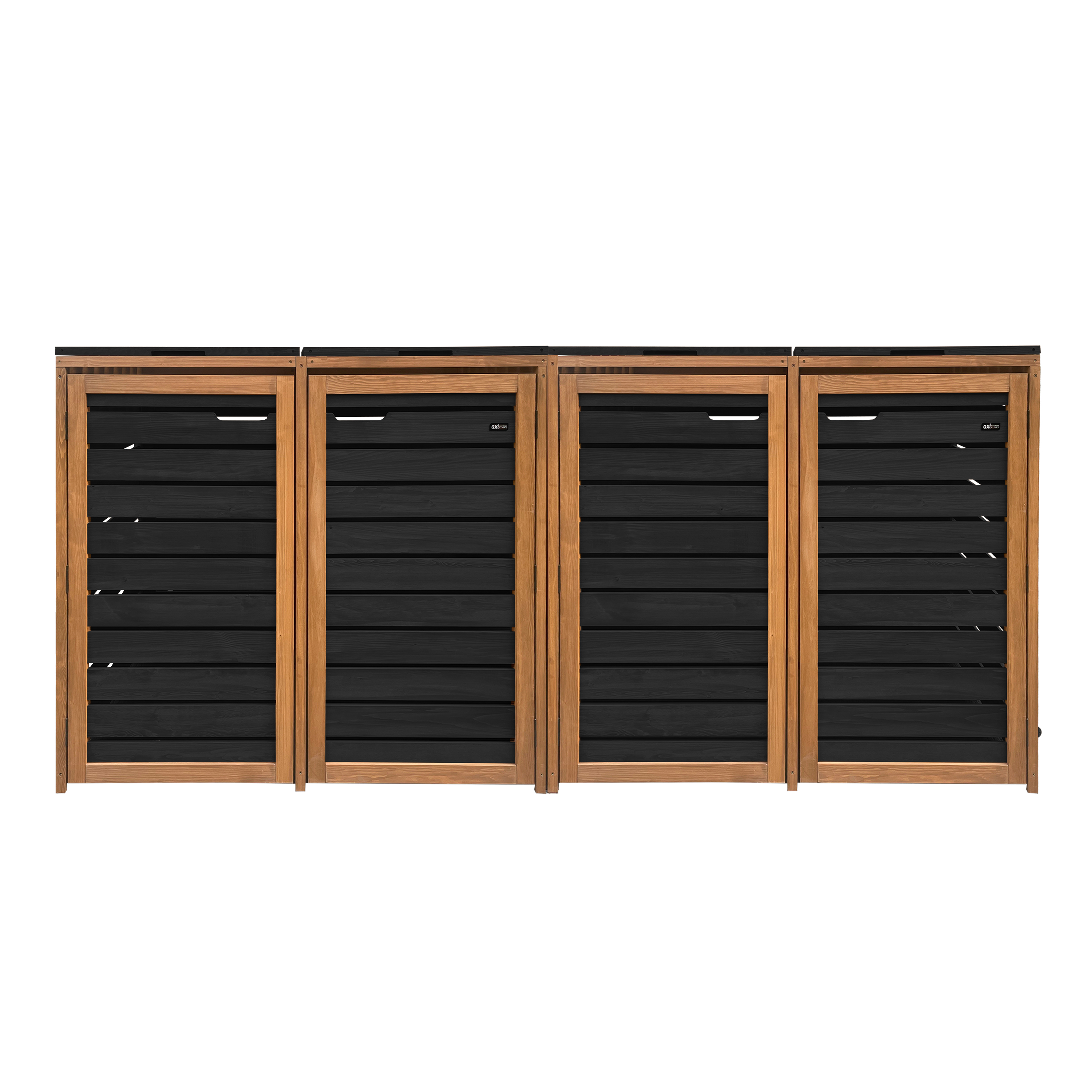 AXI Lex Wooden Bin Storage Black/Brown - 4 bins
