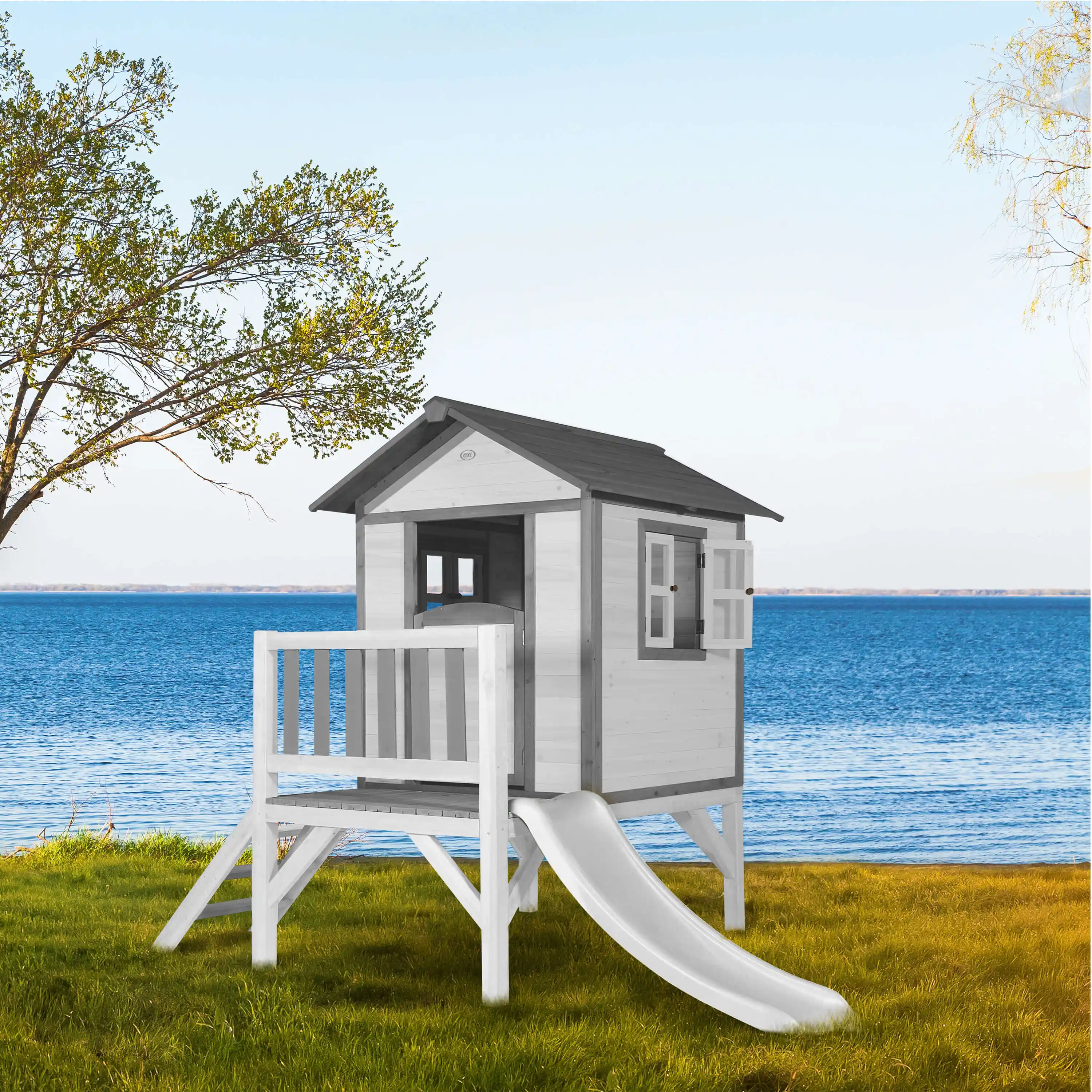 AXI Lodge XL Playhouse Classic - White Slide