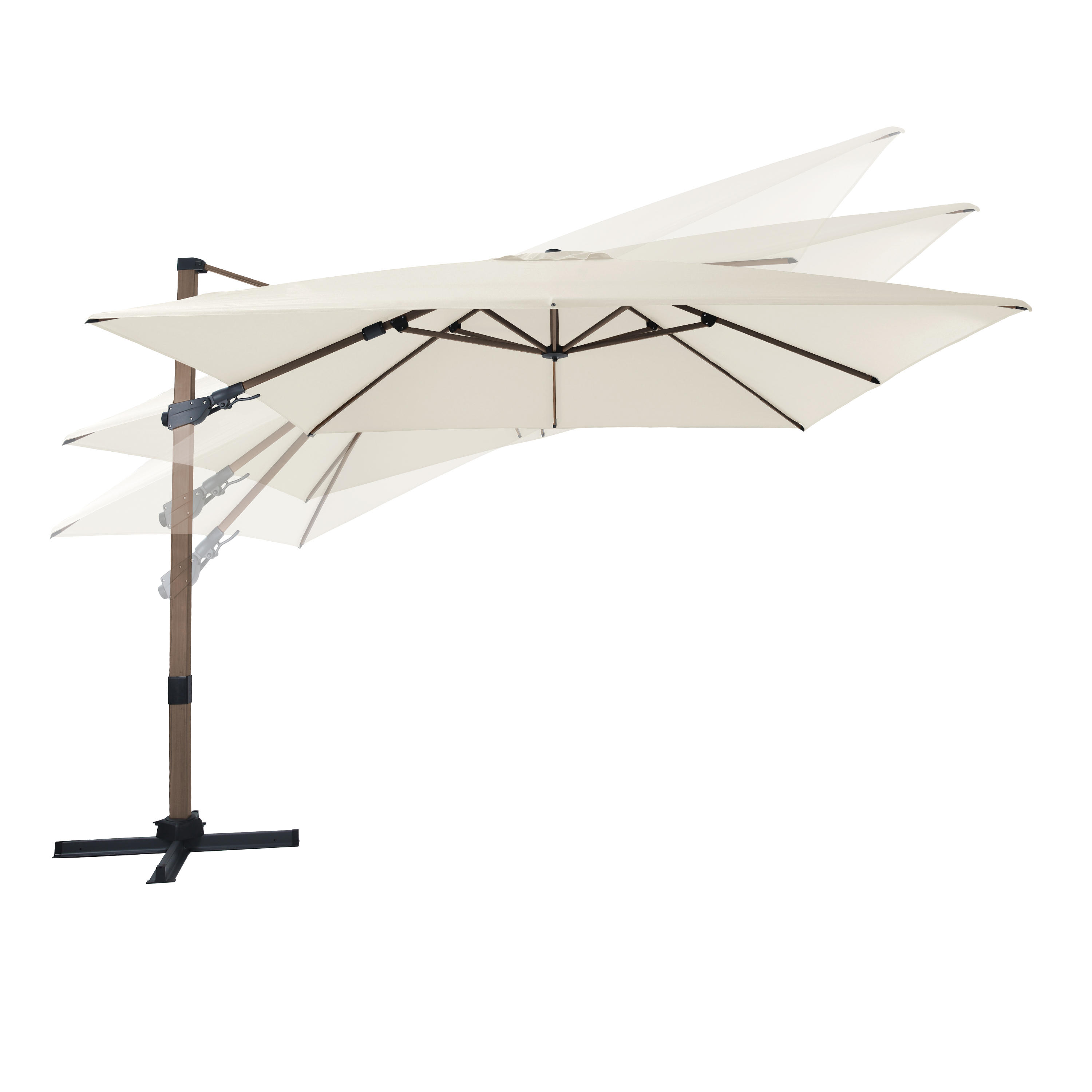 AXI Apollo Premium Cantilever Parasol 300x300cm - Oak-look/Beige