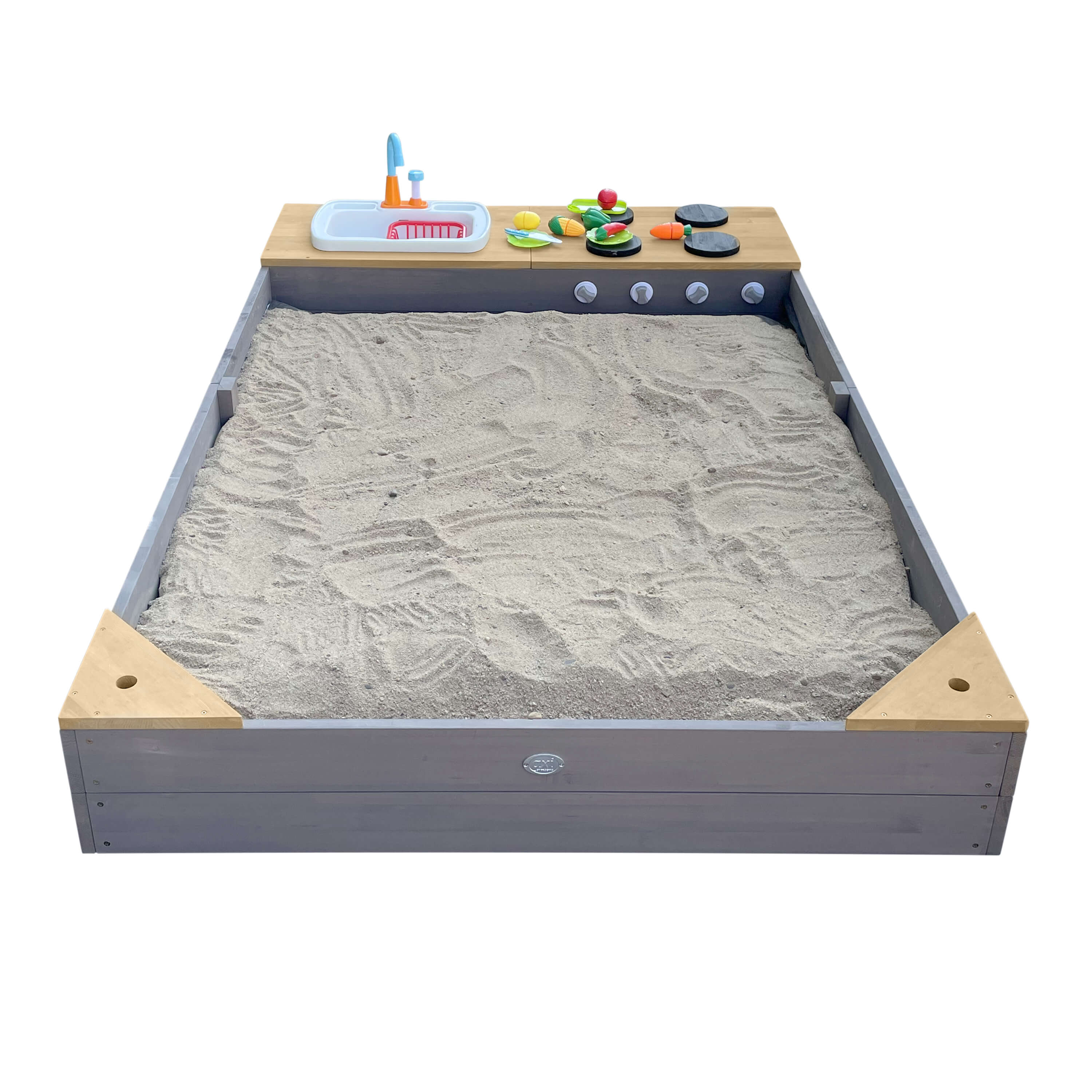 AXI Kelly Sandbox with Play Kitchen Grey/brown