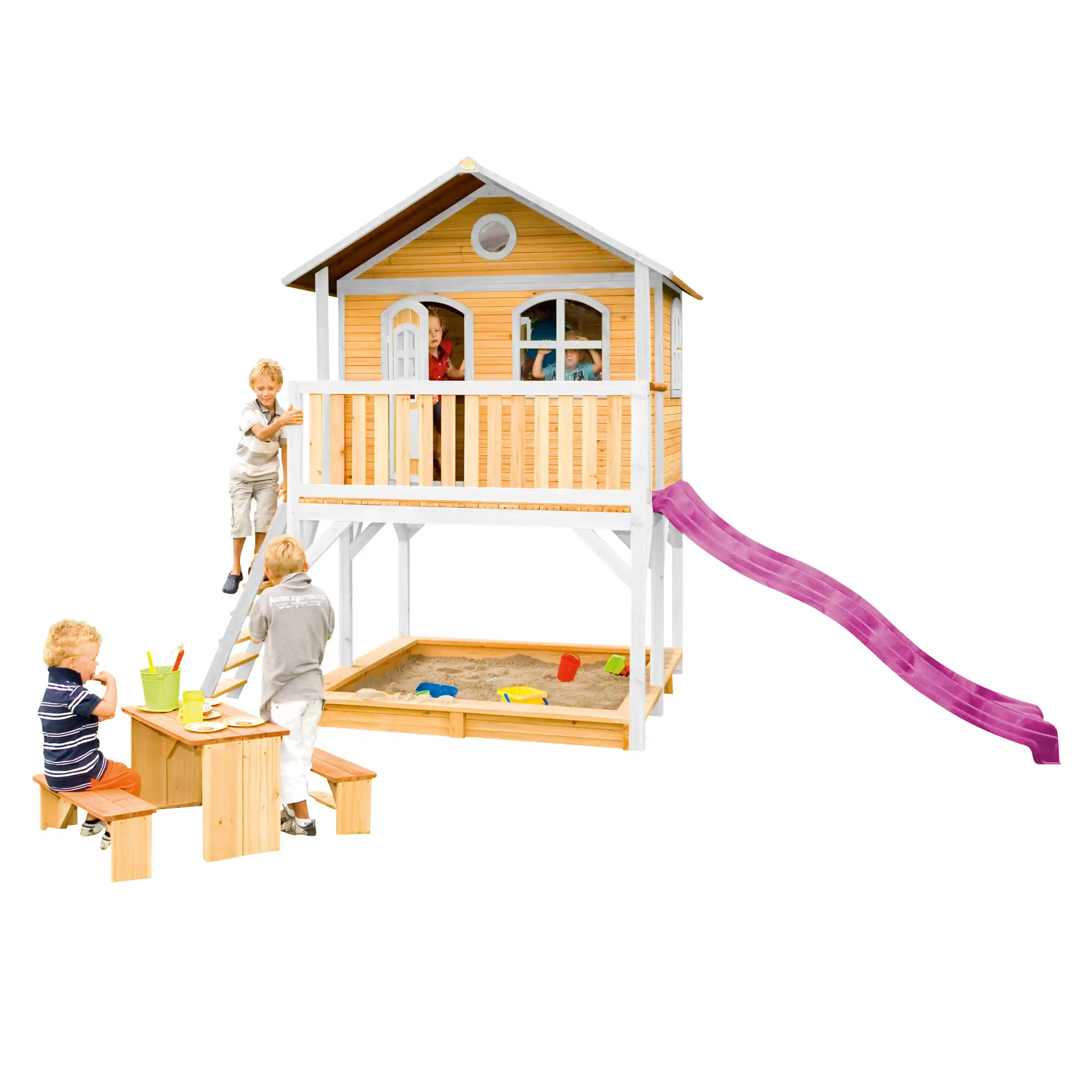 AXI Marc Playhouse Brown/White - Purple Slide