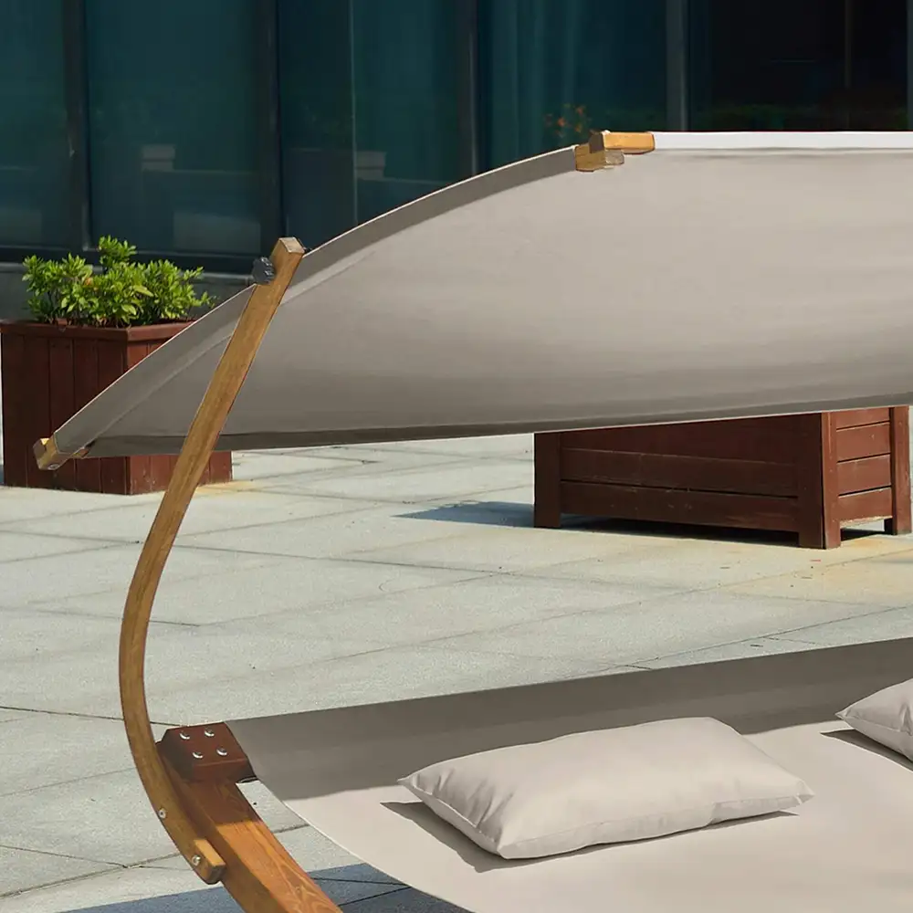 AXI Mallorca Double Lounger with Sunshade - Beige