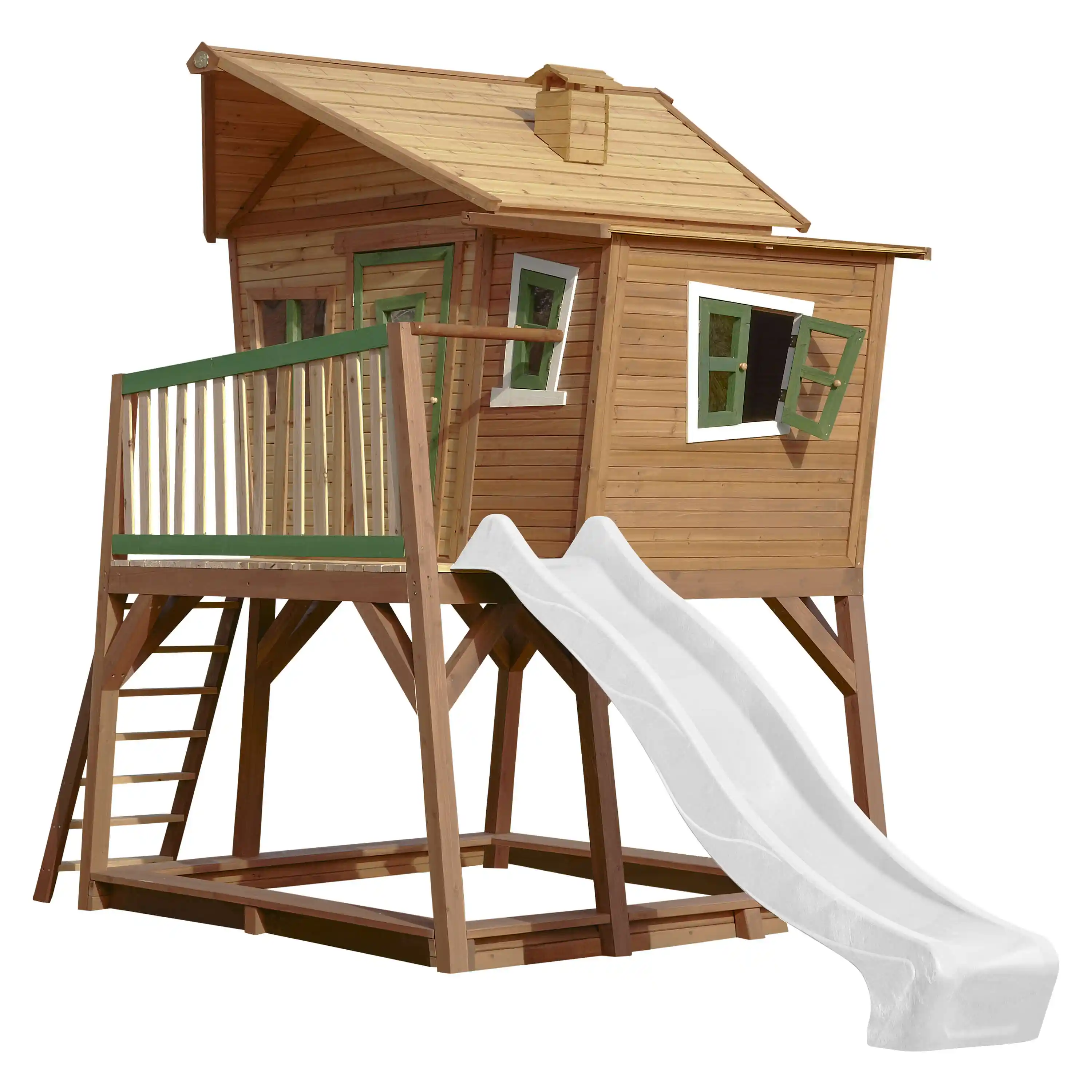 AXI Max Playhouse Brown/Green - White Slide