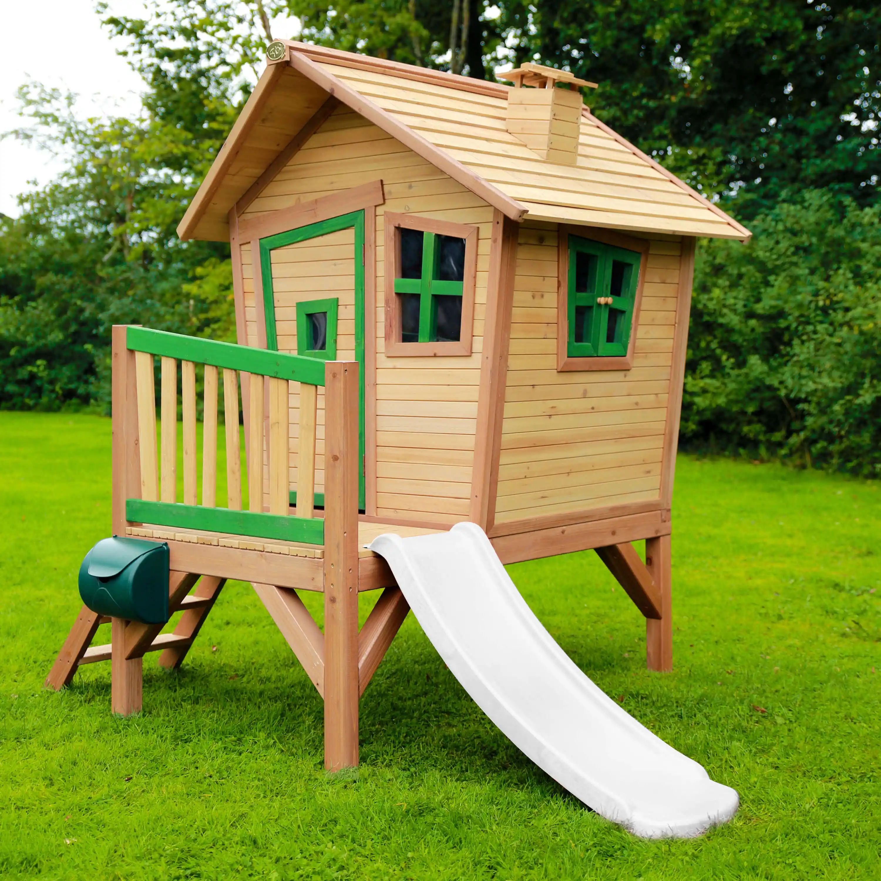 AXI Robin Playhouse Brown/Green - White Slide