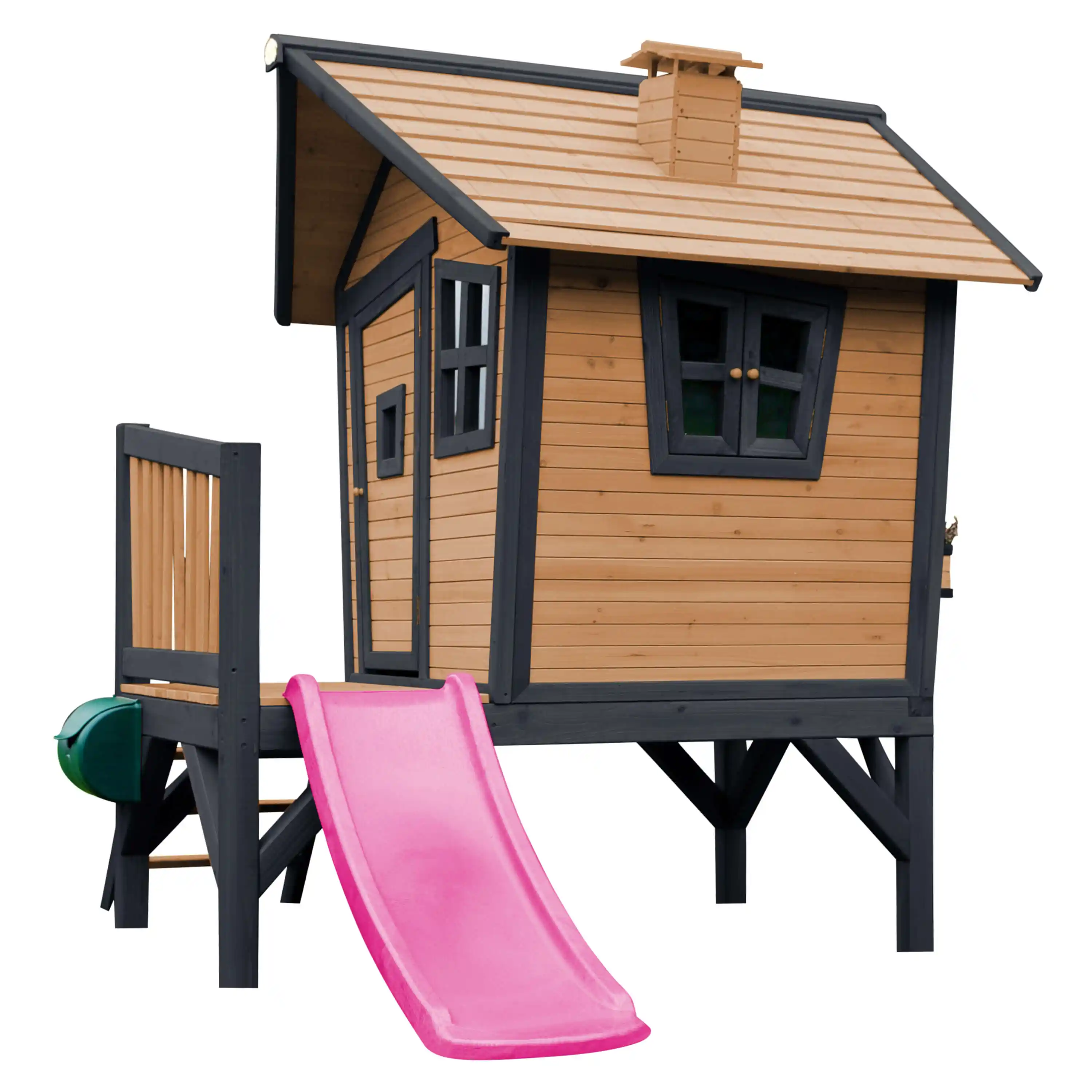 AXI Robin Playhouse Brown/Anthracite - Purple Slide