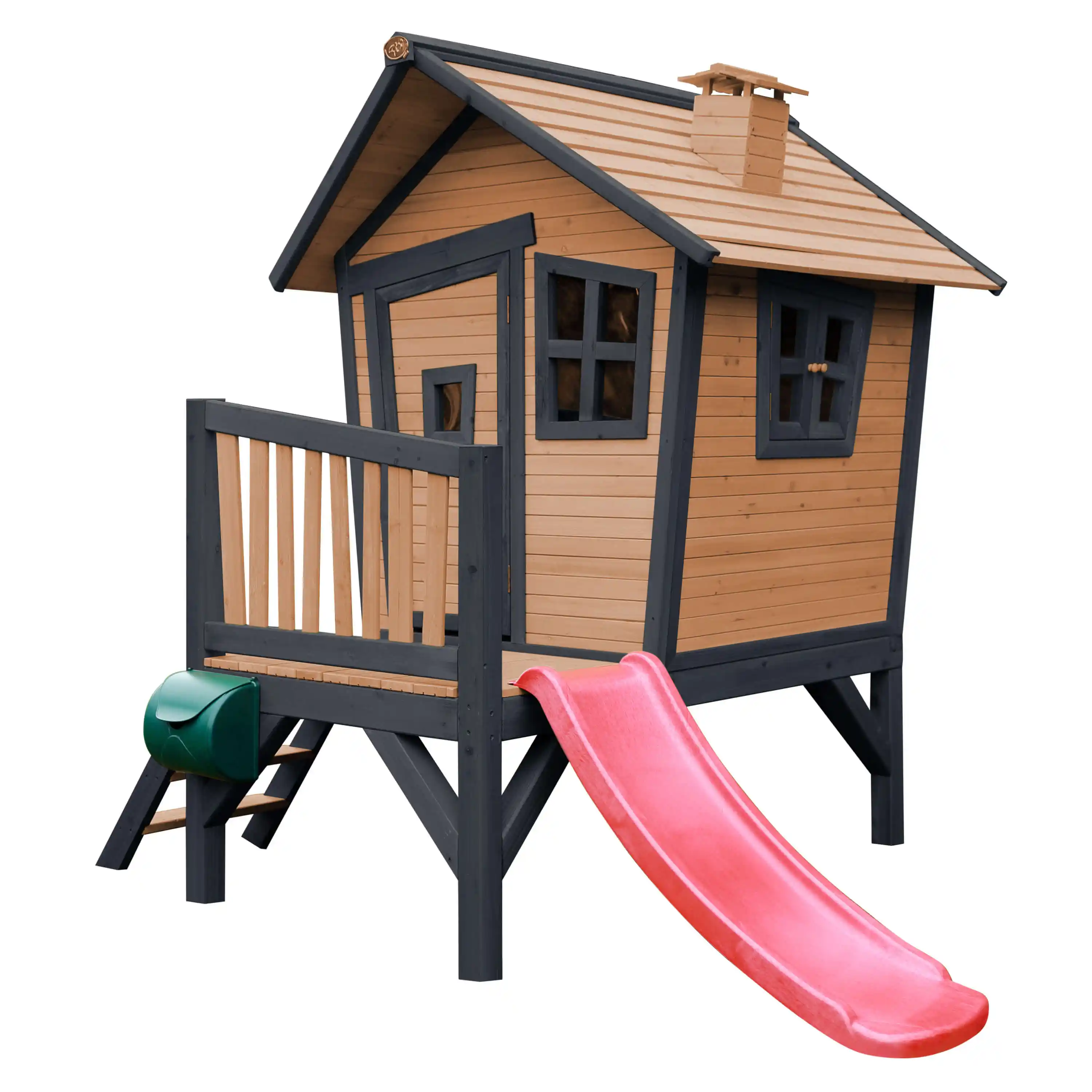 AXI Robin Playhouse Brown/Anthracite - Red Slide