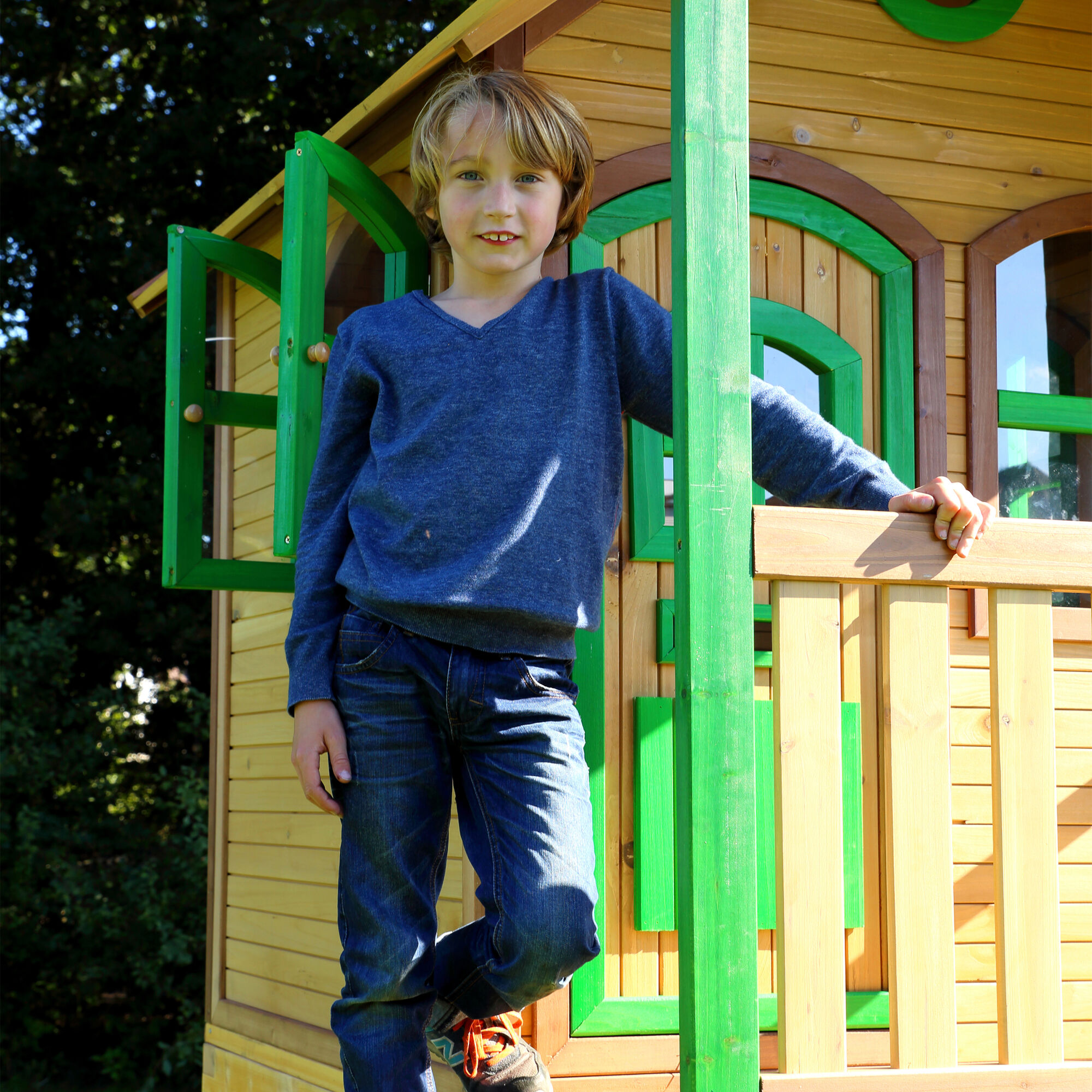 sfeerfoto AXI Romy Speelhuis Bruin/groen - Groene glijbaan