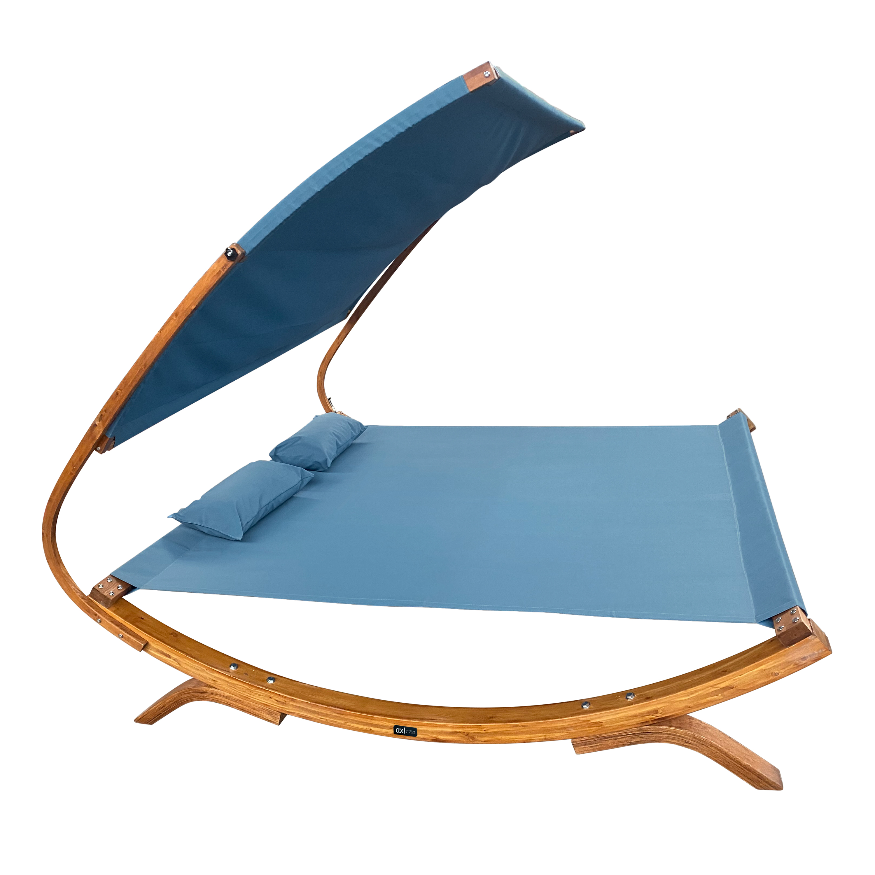 AXI Mallorca Double Lounger with Sunshade - Blue