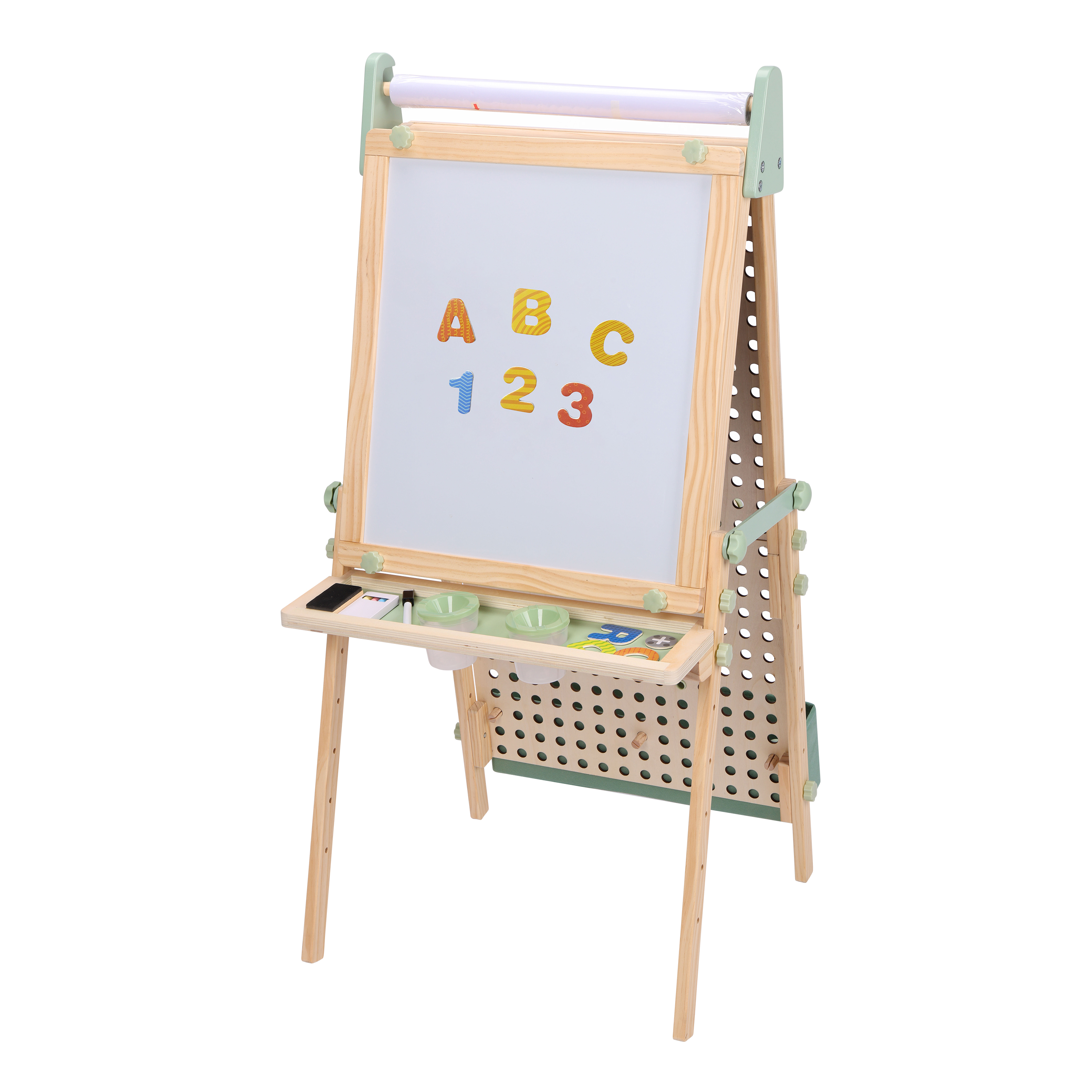 Sunny Mika Activity Easel with Pegboard - Natural Brown