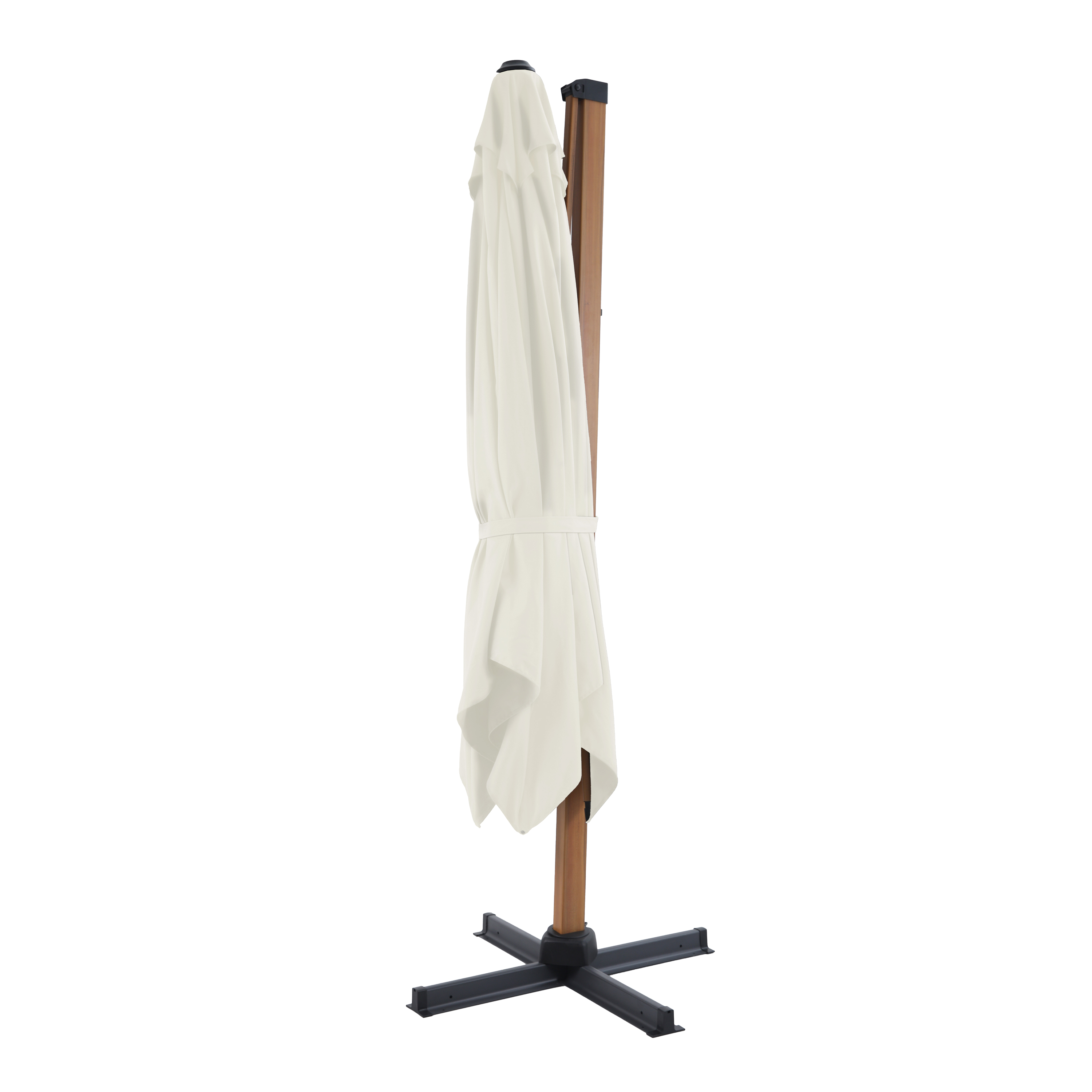 AXI Apollo Premium Cantilever Parasol 300x300cm - Wood-look/Beige