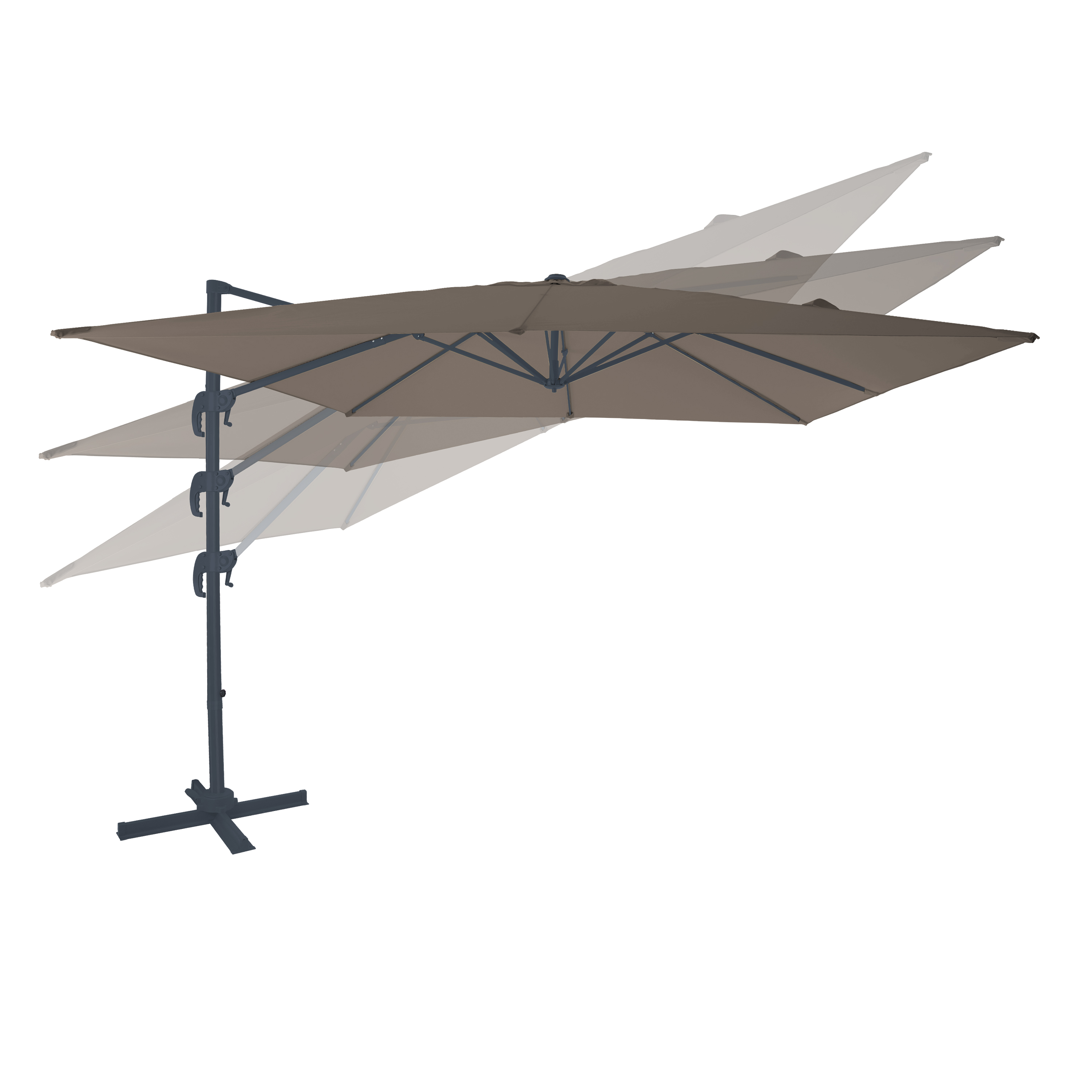 AXI Nima Floating Parasol 300x300 Anthracite/Taupe 