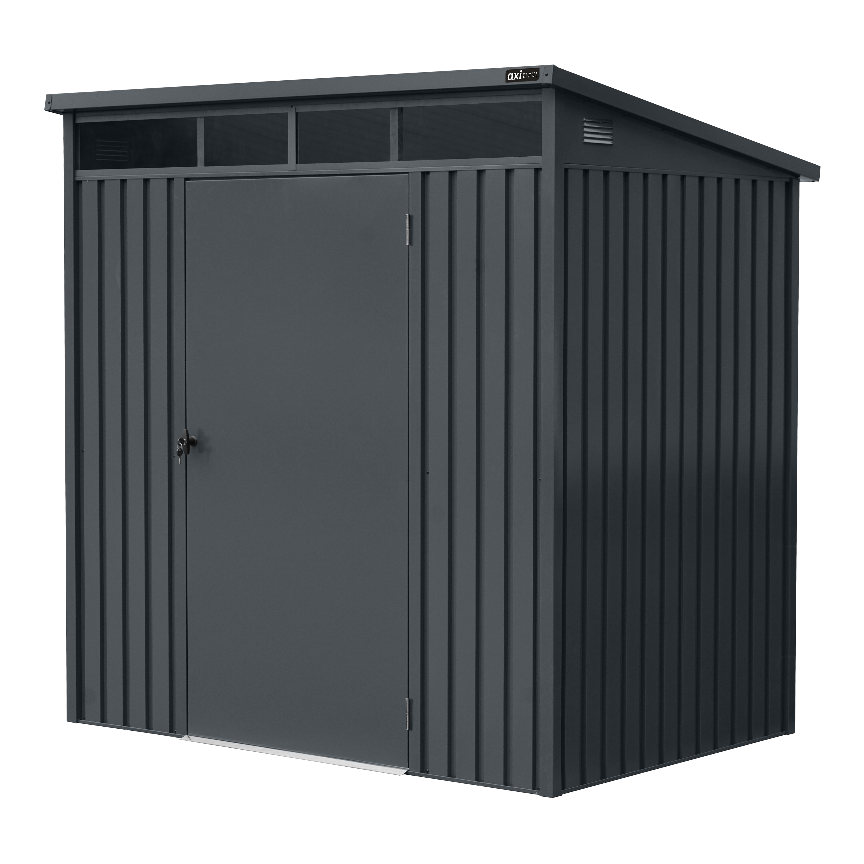 AXI Victor Metal Garden Storage Shed 132 x 192 x 201 cm – Anthracite