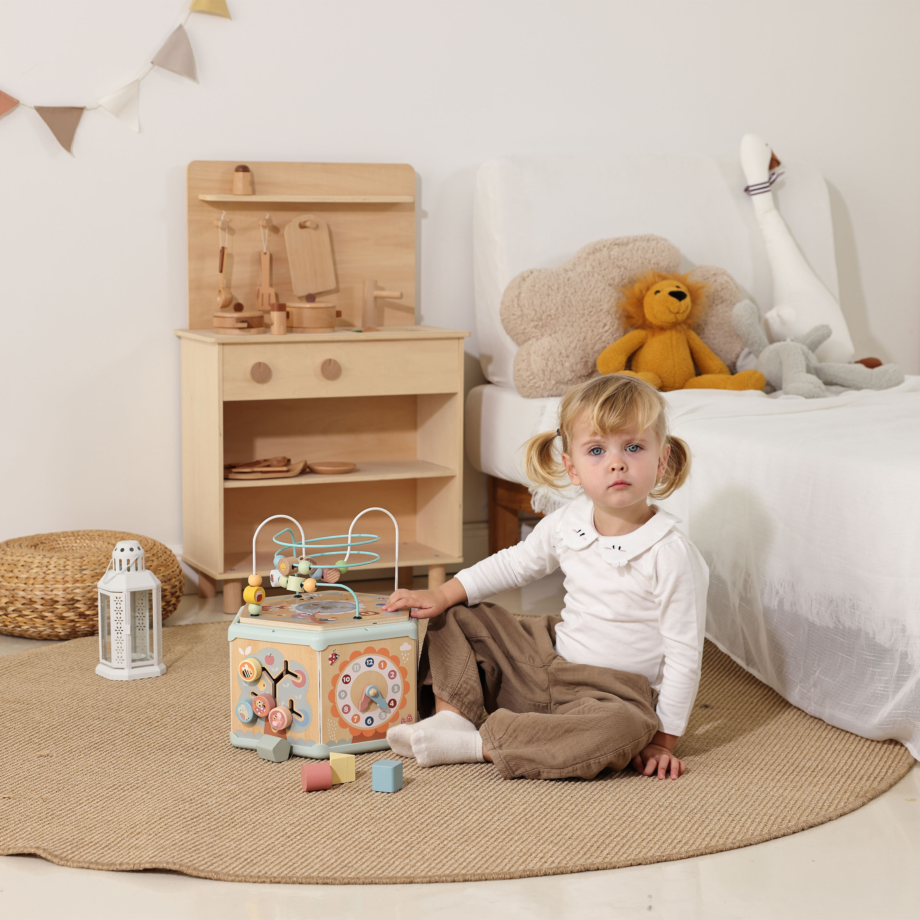 Tooky Toy 7-in-1 Wooden Activity Cube