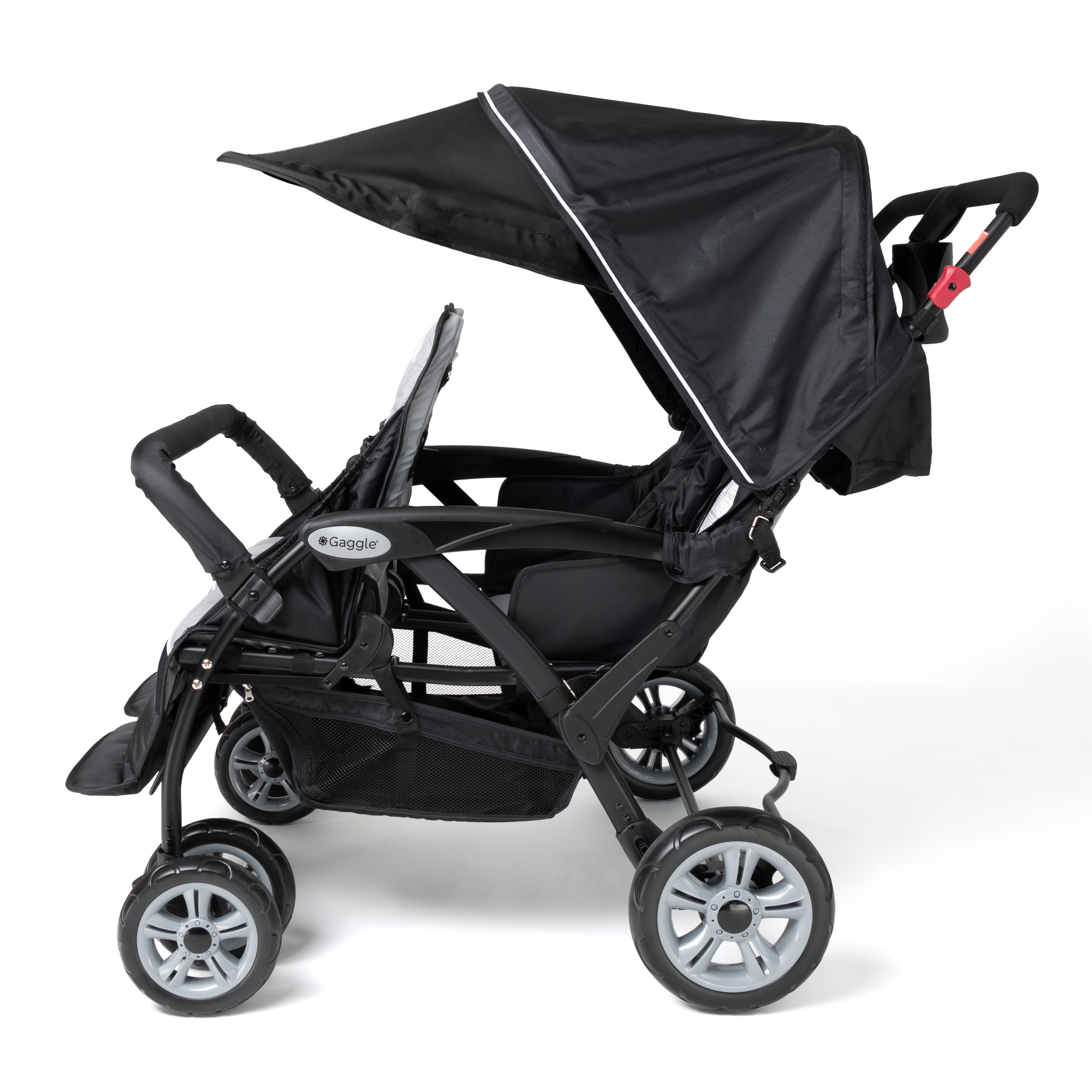 Gaggle Odyssey 4x4 Quad Stroller for 4 Children - Black