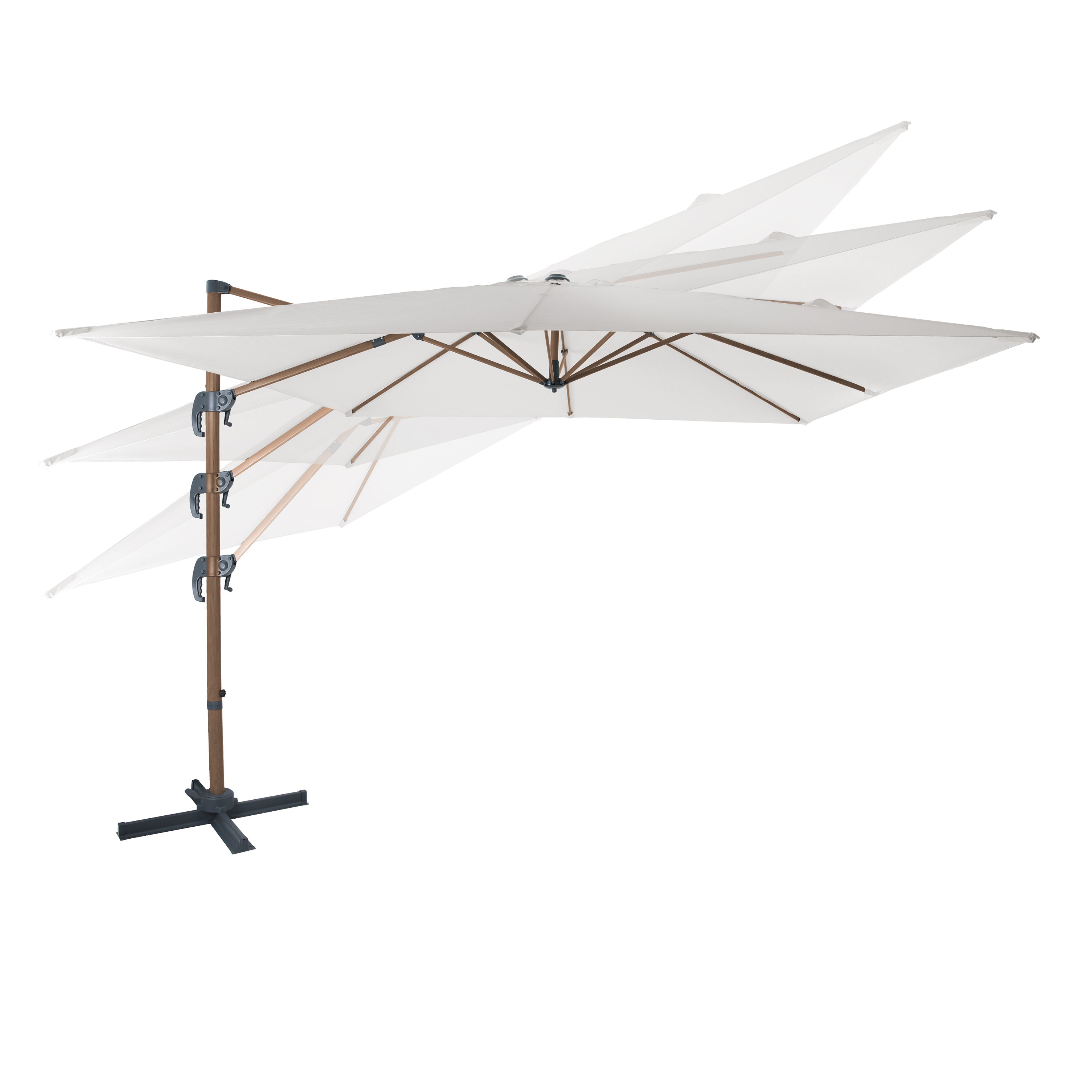 AXI Nima Floating Parasol 300x300 Oak Look/Beige