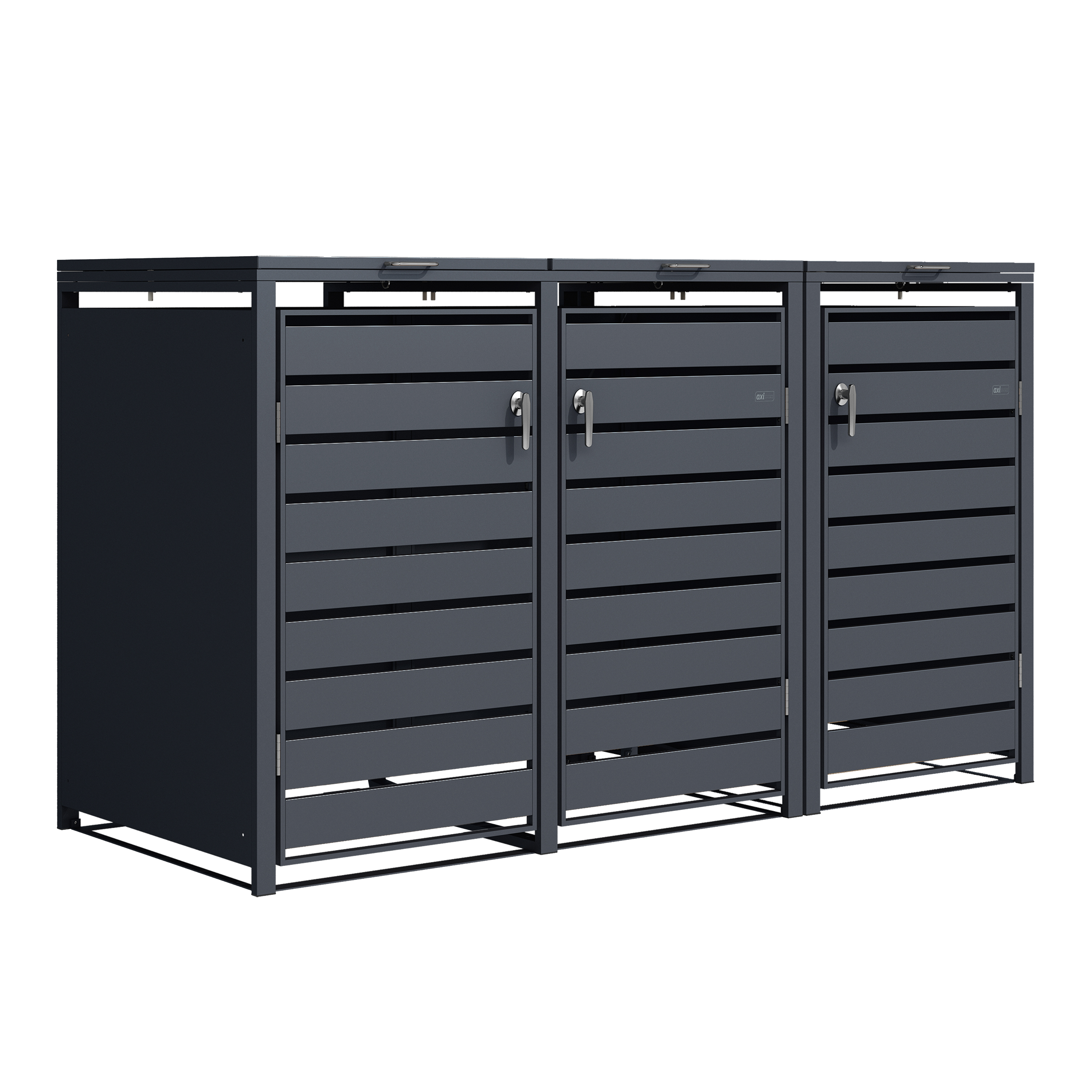 AXI Lucas Metal Garbage Bin Shed - 3 Garbage Bins