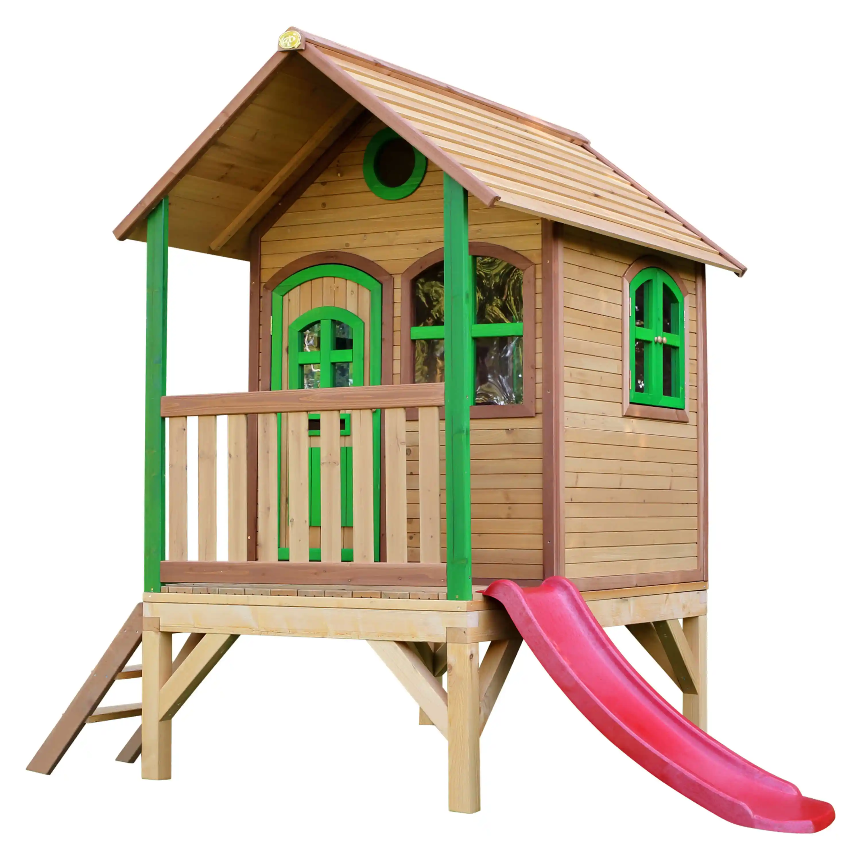 AXI Tom Playhouse Brown/Green - Red Slide