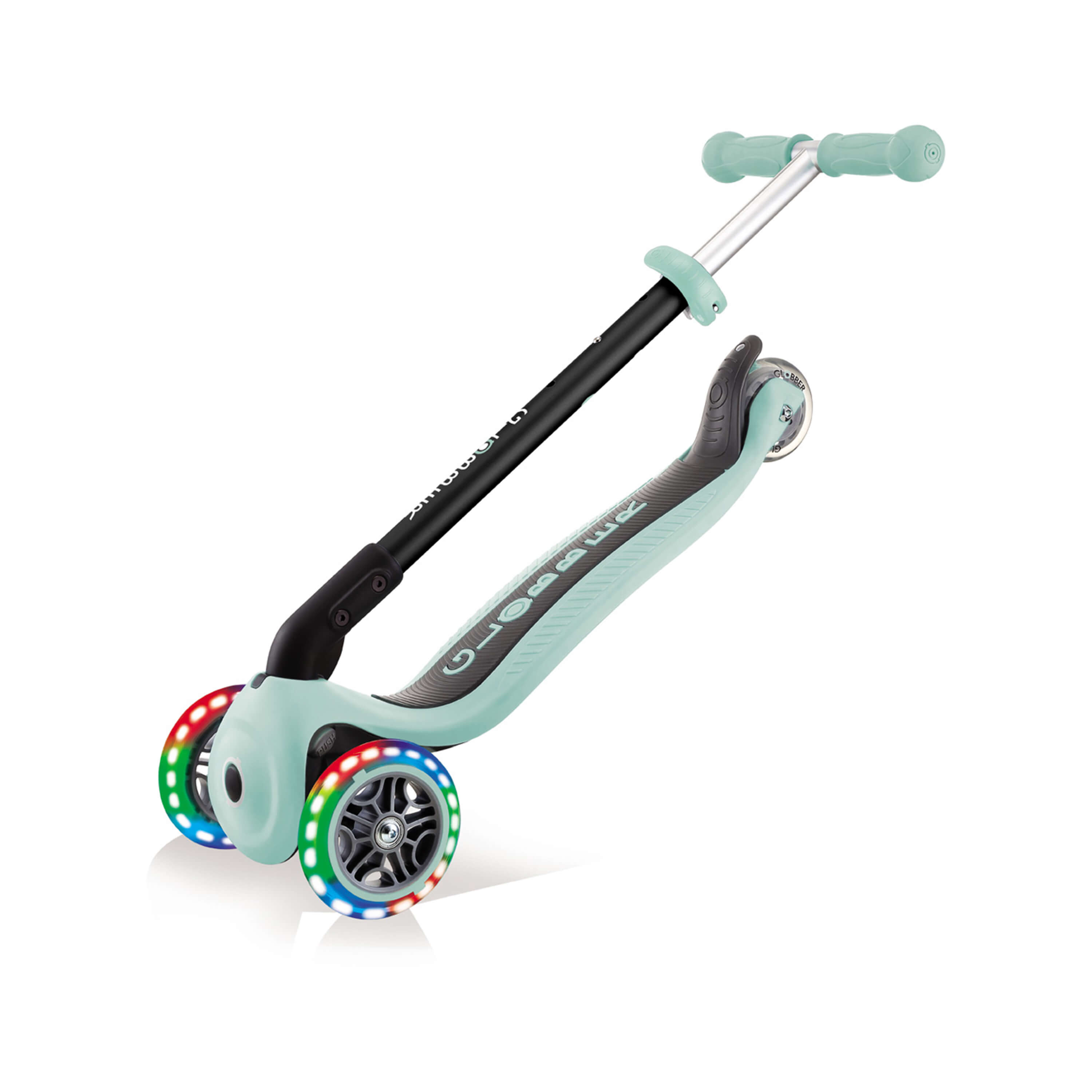 Globber Go up Foldable Plus Lights 3-in-1 Scooter - Pastel Mint