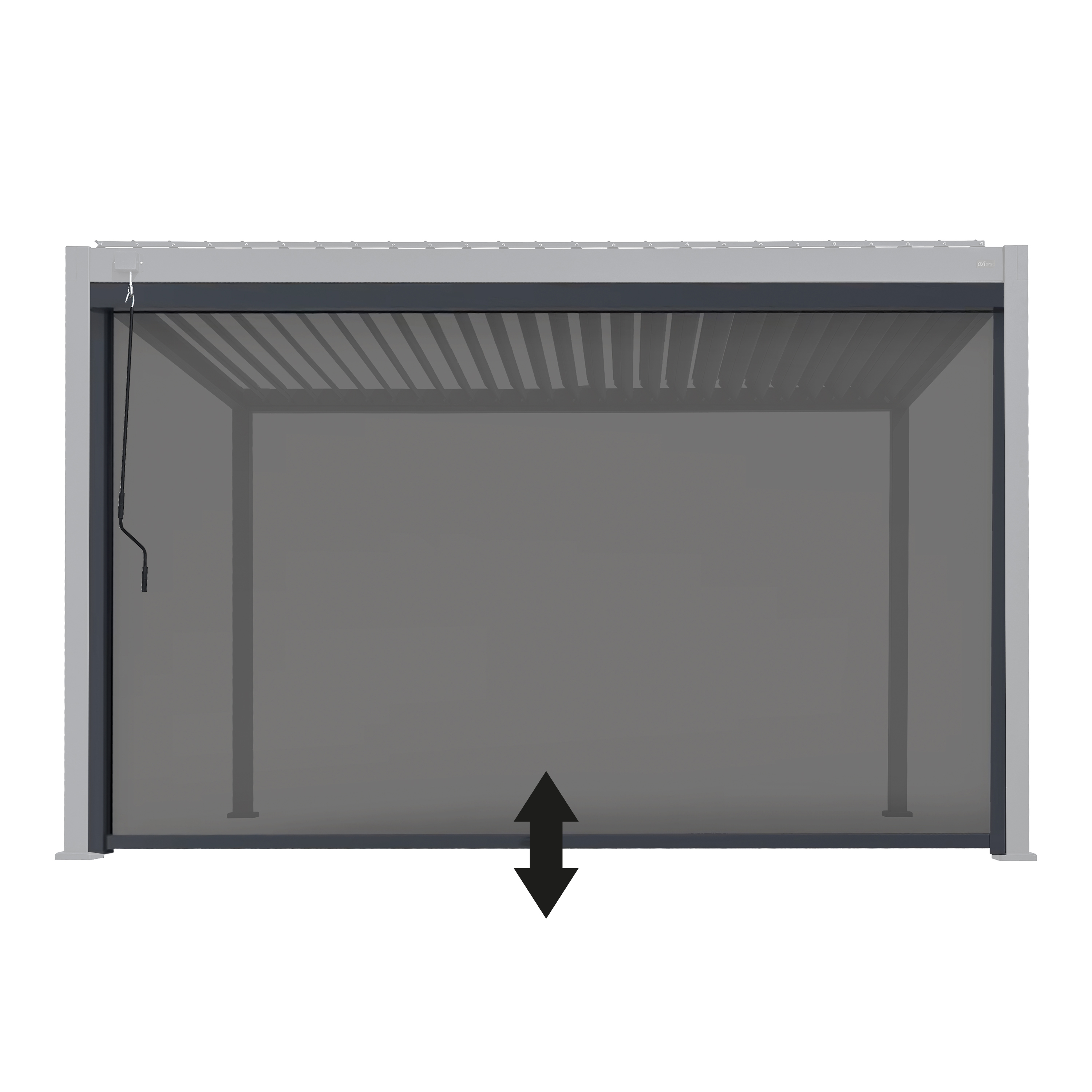 AXI Raya Side Screen 4 m Anthracite/Black