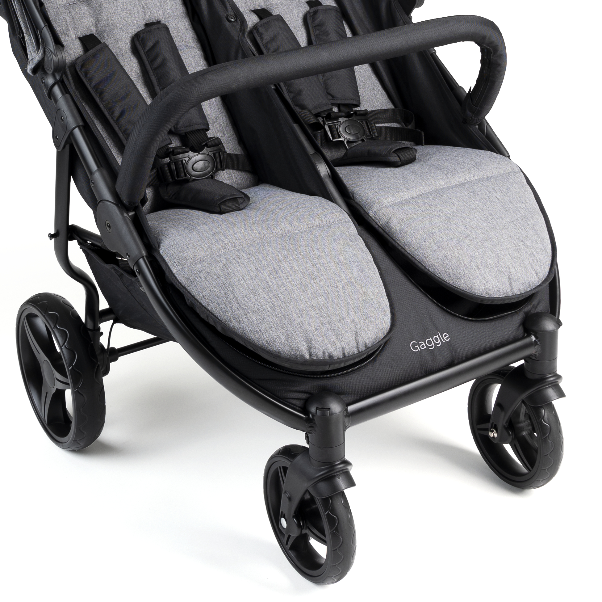 Gaggle Roadster stroller for 2 children in black - Duo stroller