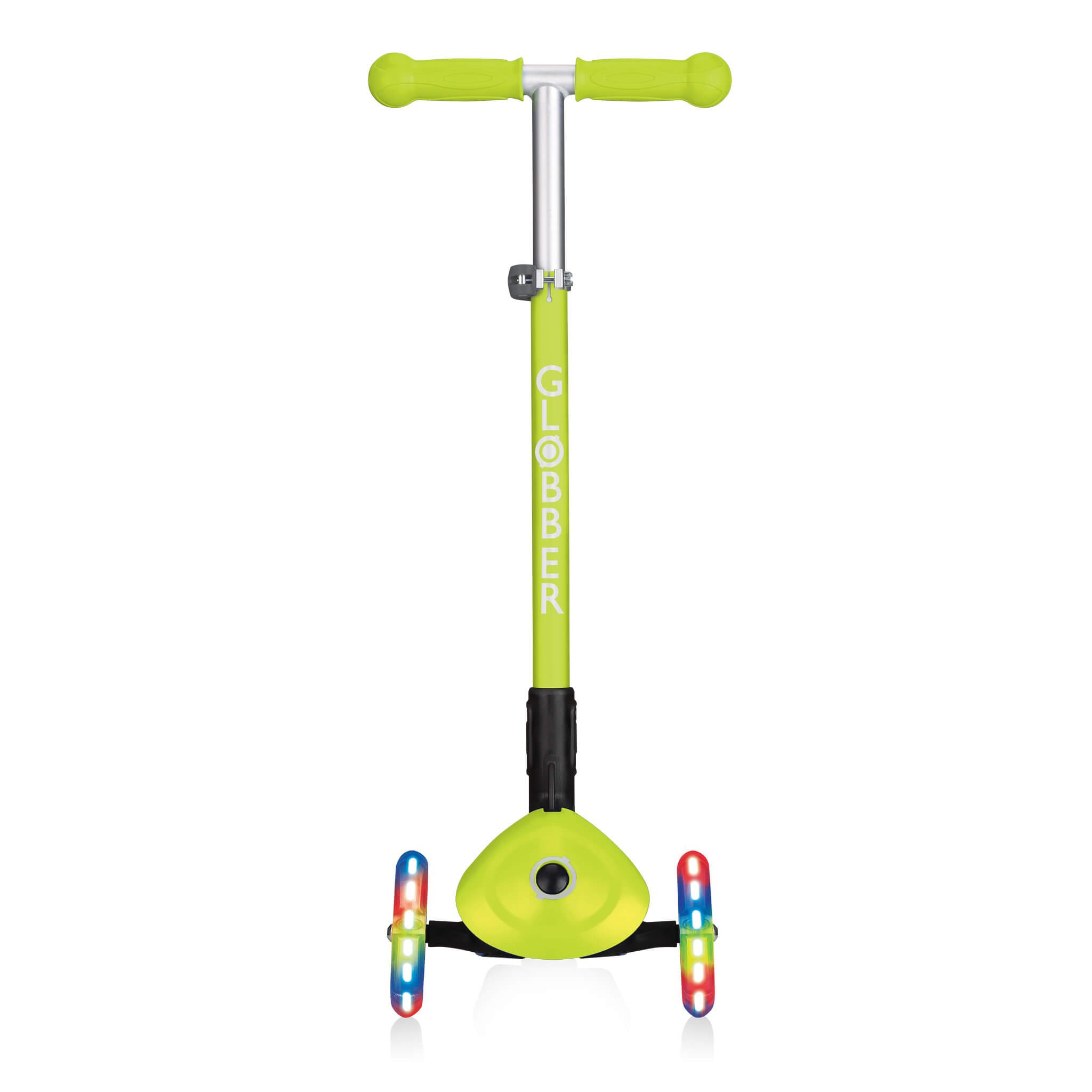 Globber Primo Foldable Lights Scooter - Green