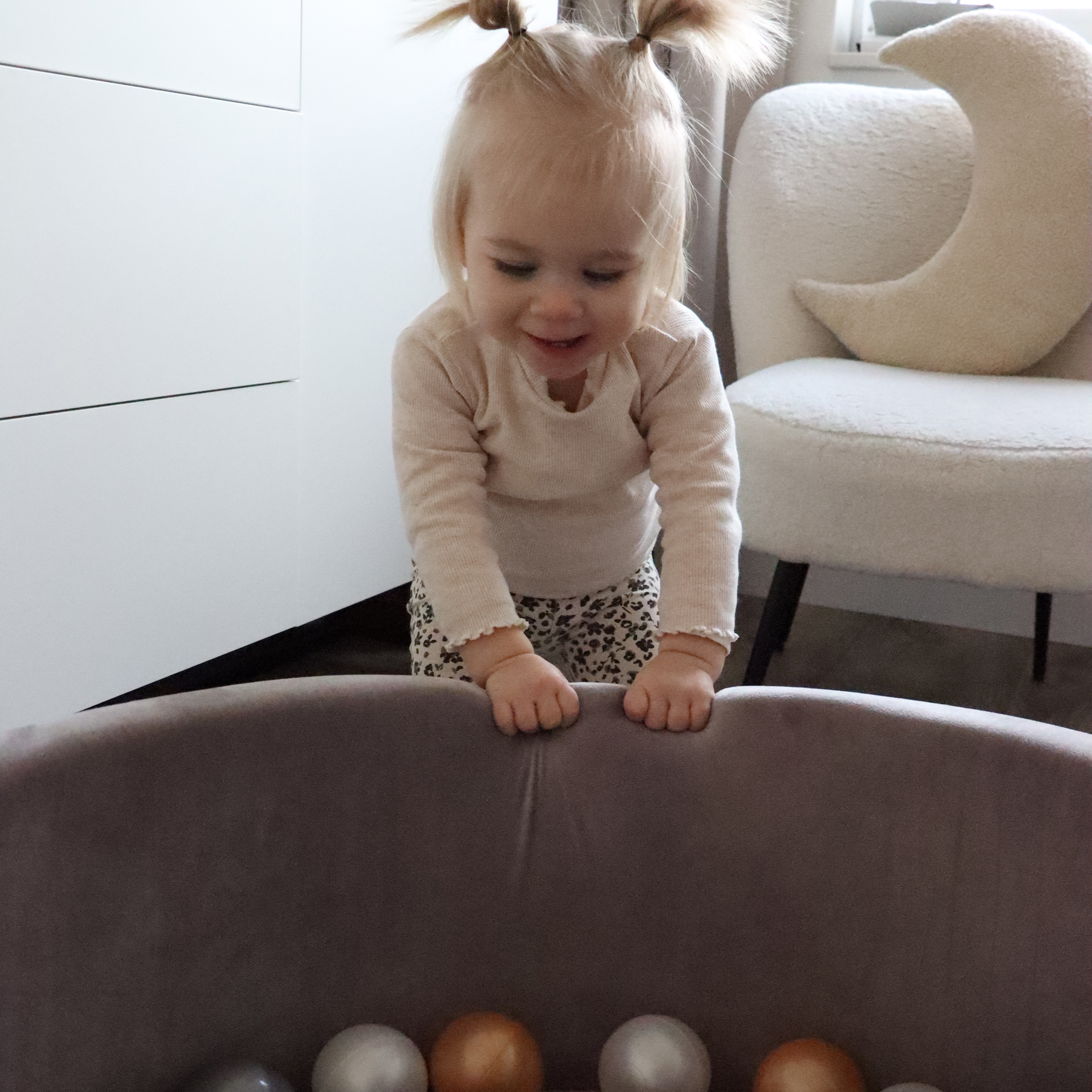 Sunny Boaz Ballpit incl. 260 balls - Grey