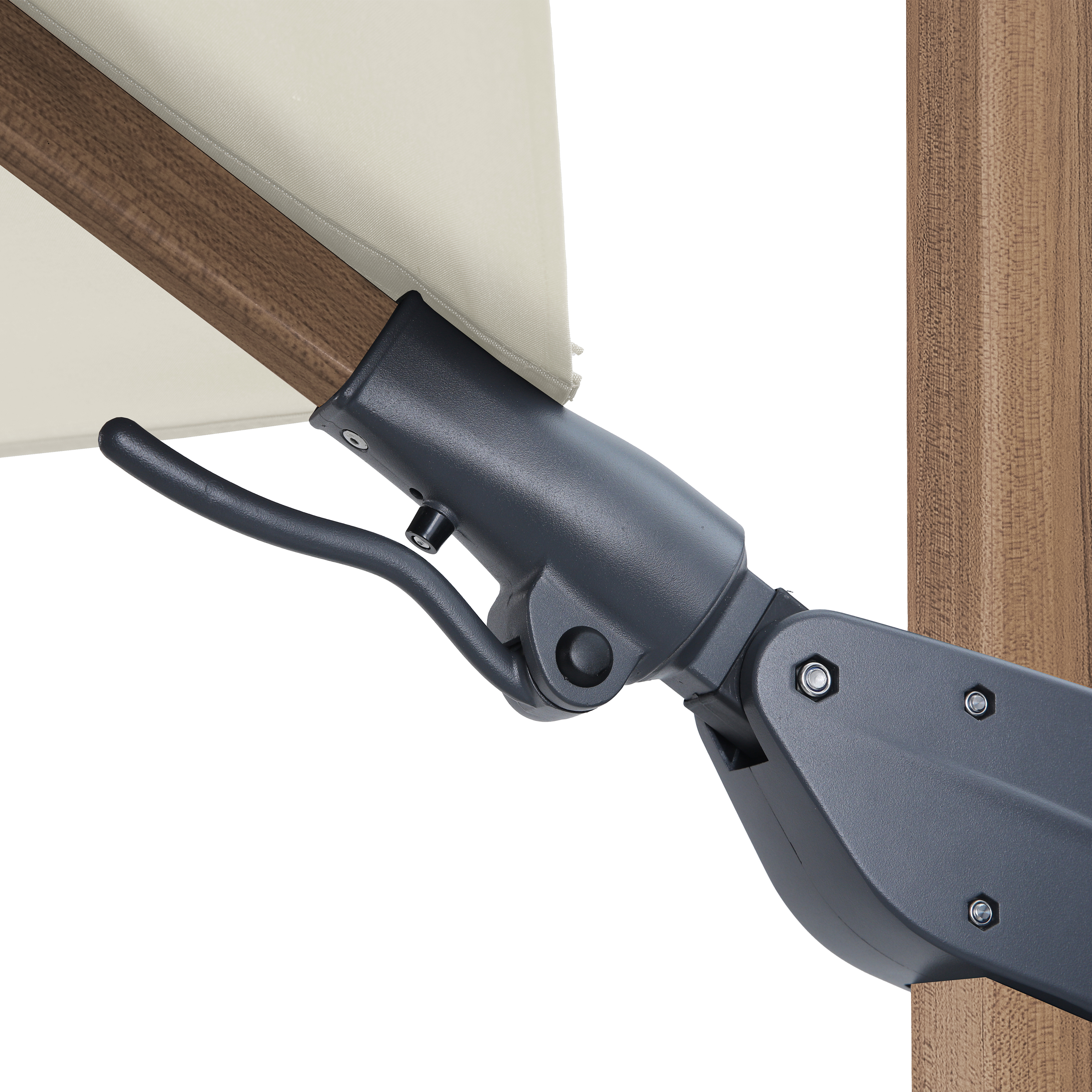 AXI Apollo Premium Cantilever Parasol 300x300cm - Oak-look/Beige