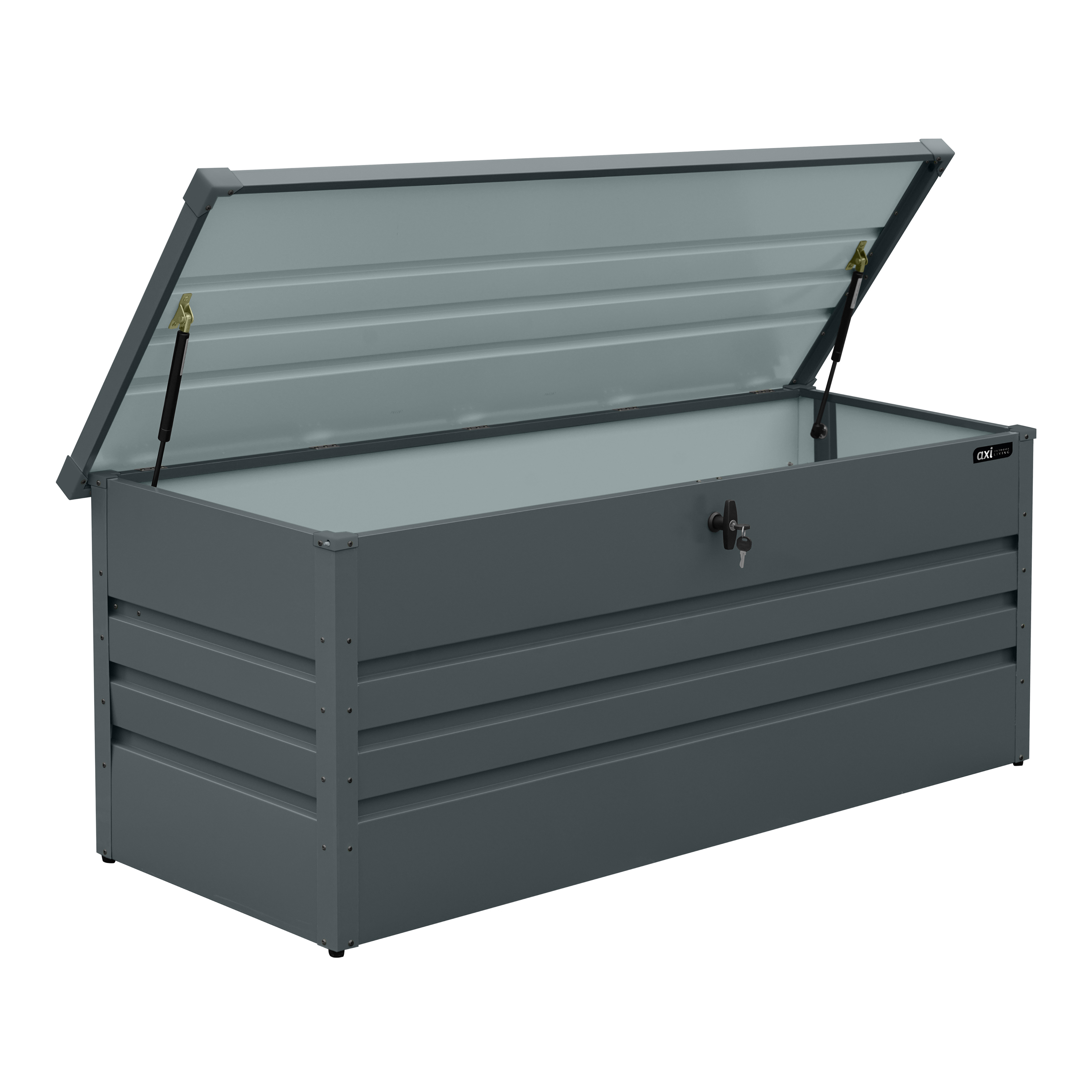 AXI Miles Metal Storage Box 600 Anthracite - 165x70x62cm