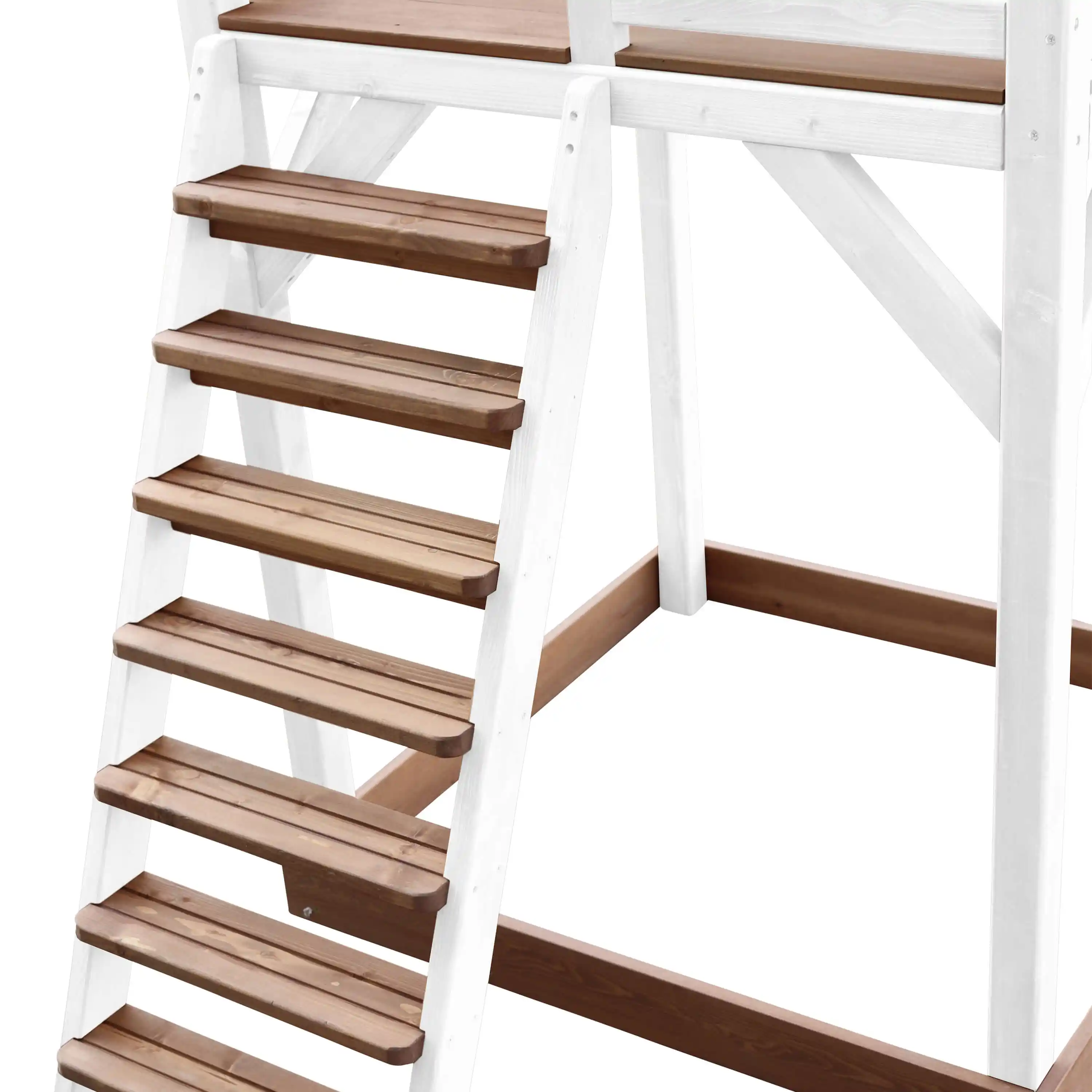 AXI Beach Tower with Double Swing Set Brown/White - White Slide