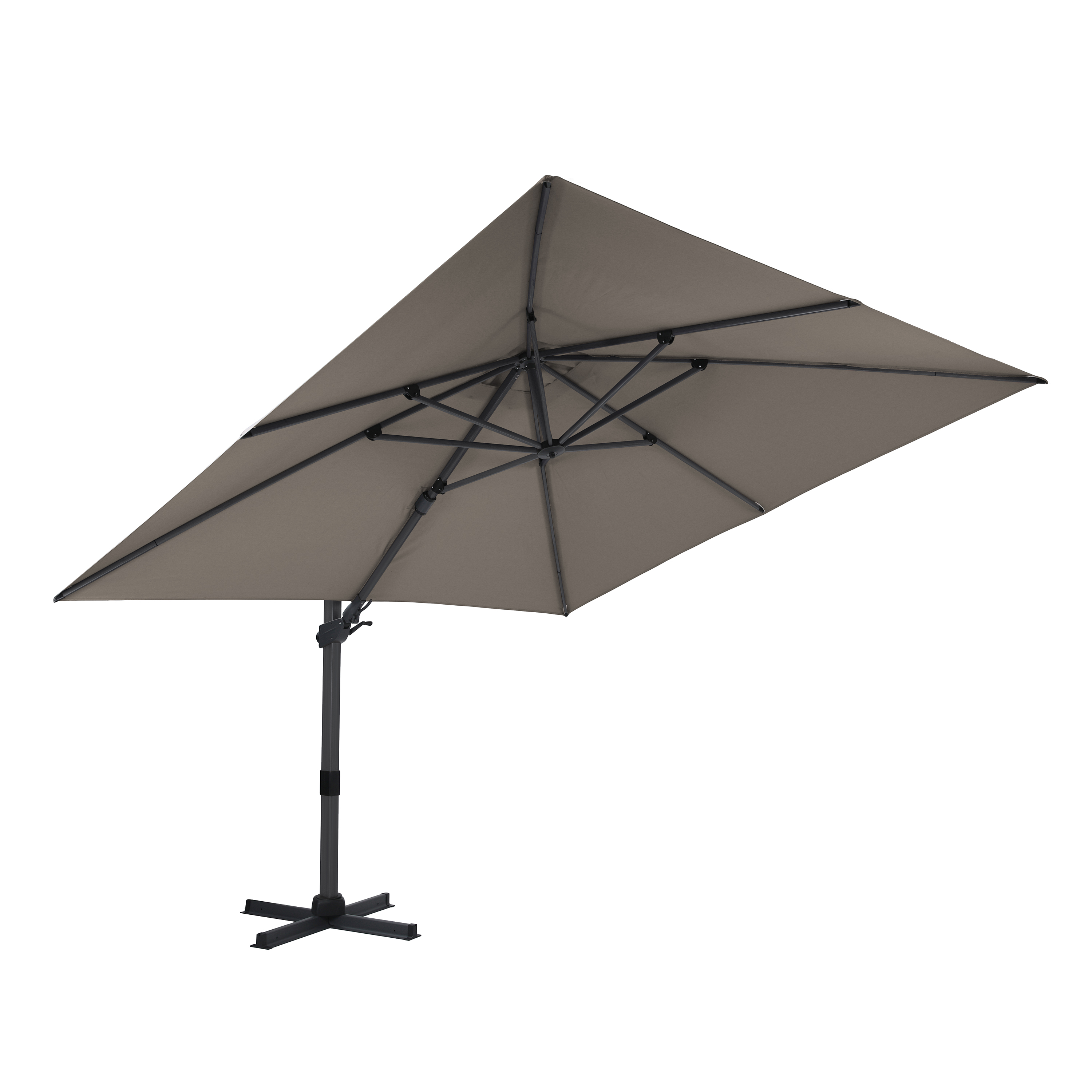 AXI Apollo Premium Cantilever Parasol 300x300cm - Grey/Taupe