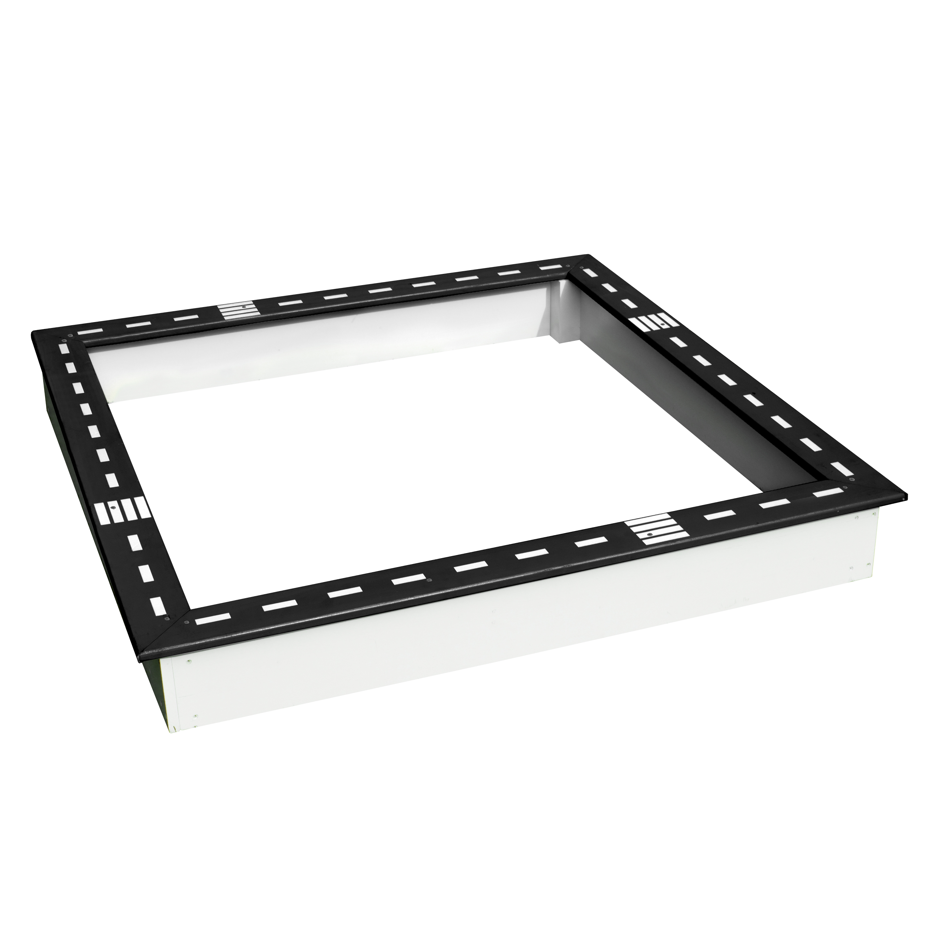 Sunny Sandy Sandbox with Race Track - 127 x 127 cm - Black/White