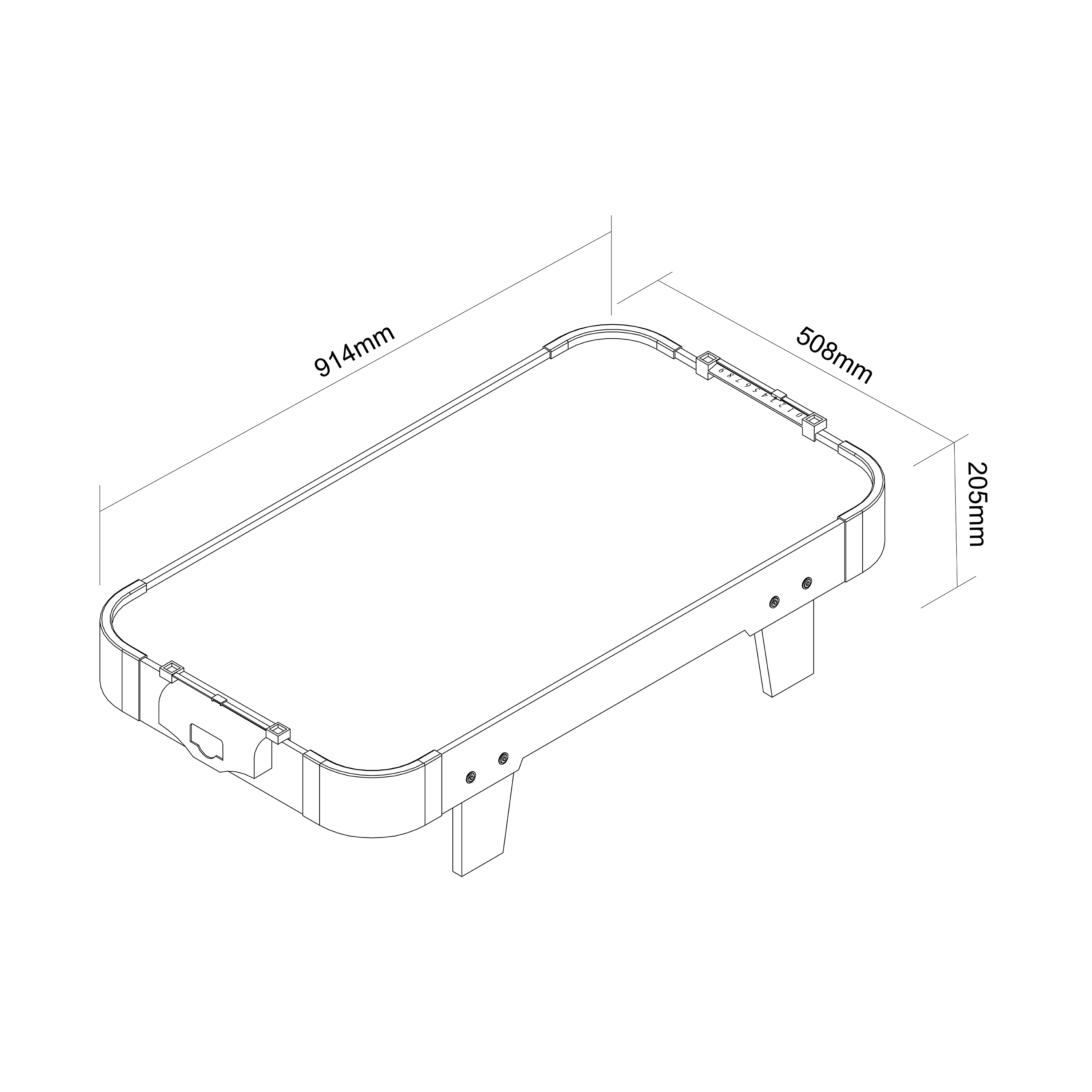 Cougar Air Hockey Table Mini 3ft Oak/Grey