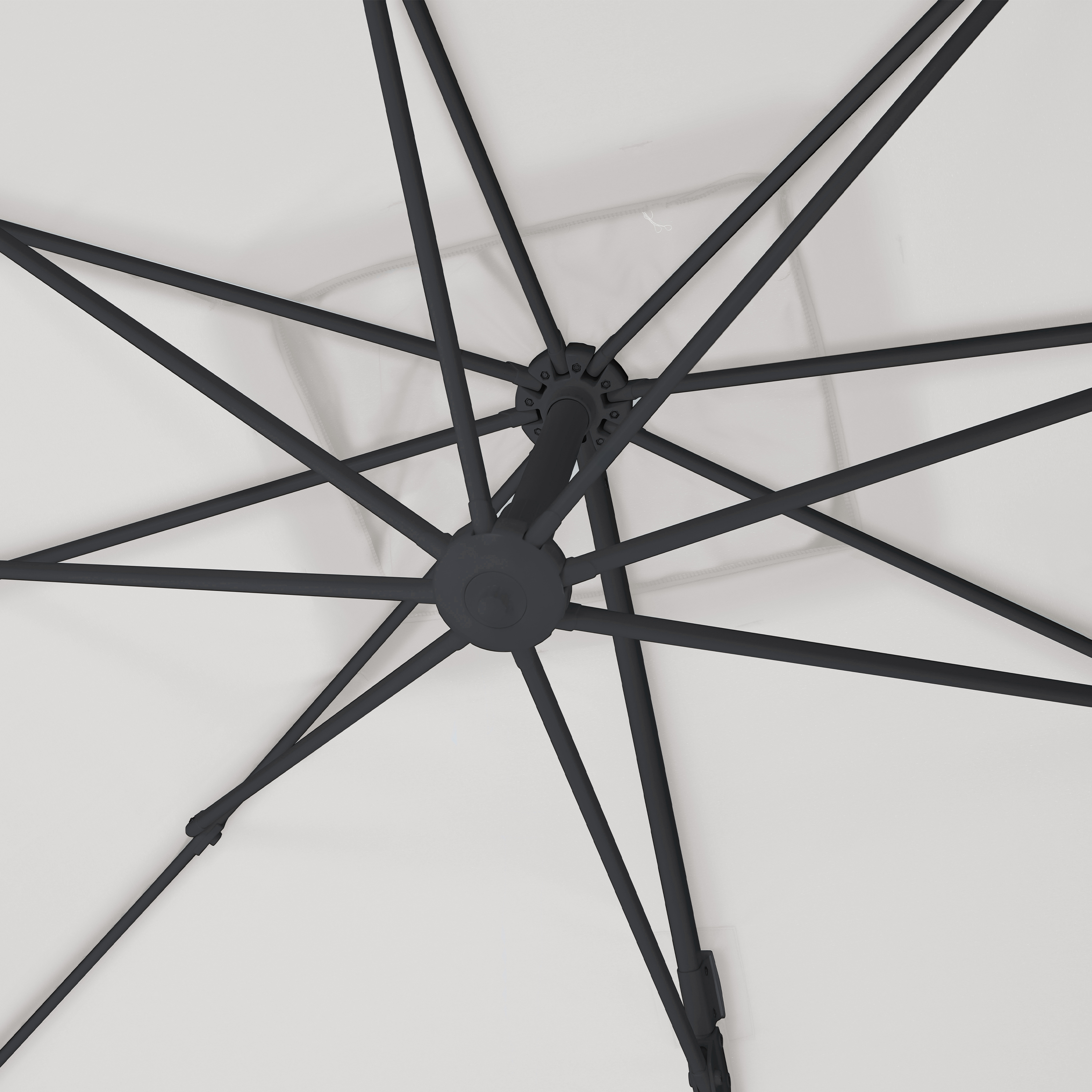 AXI Marisol Cantilever Parasol Ø 300cm incl. parasol base with wheels Anthracite/Beige – Complete set