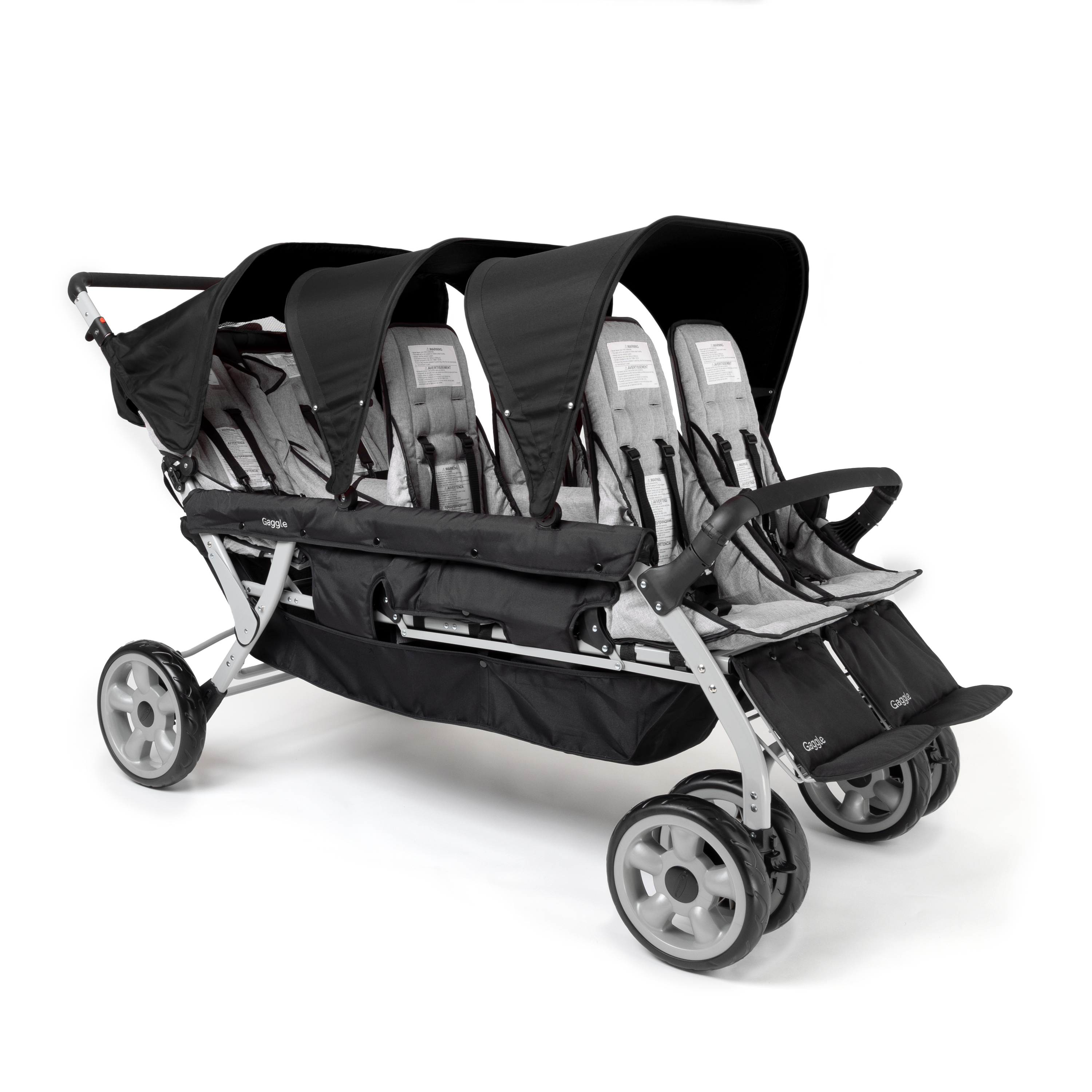 Gaggle Jamboree Folding Stroller for 6 children - Black